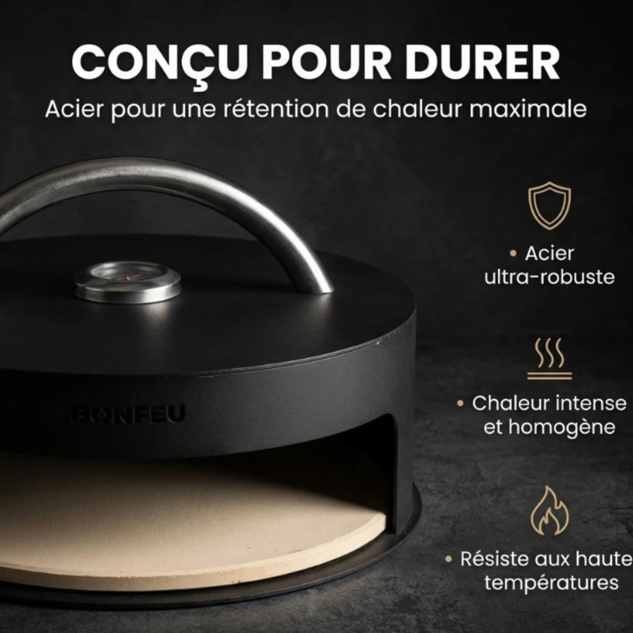 BonFeu BonBiza Brasero Exterieur Barbecue Noir