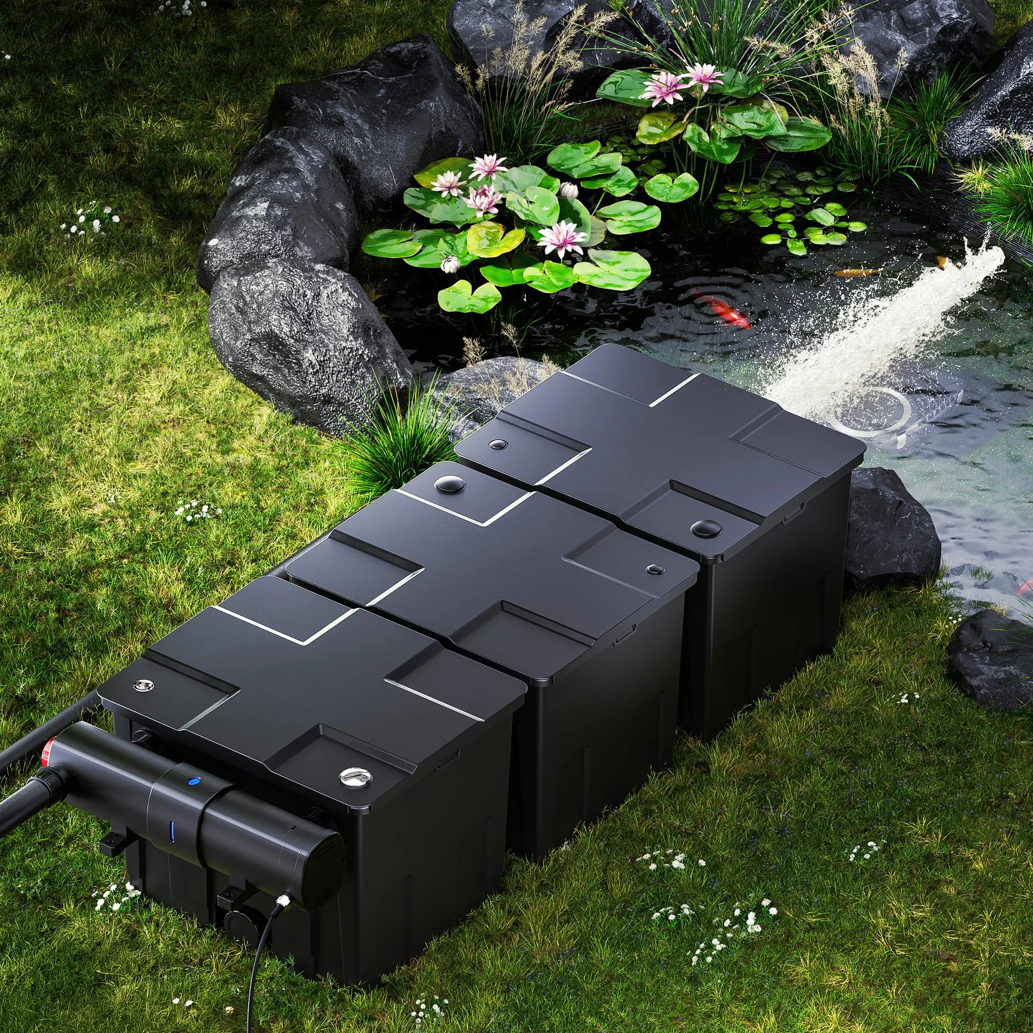 SunSun CBF-350C CUV-336 Filtre de bassin 90000 L Lampe UV UVC 36W Clarificateur Biologique