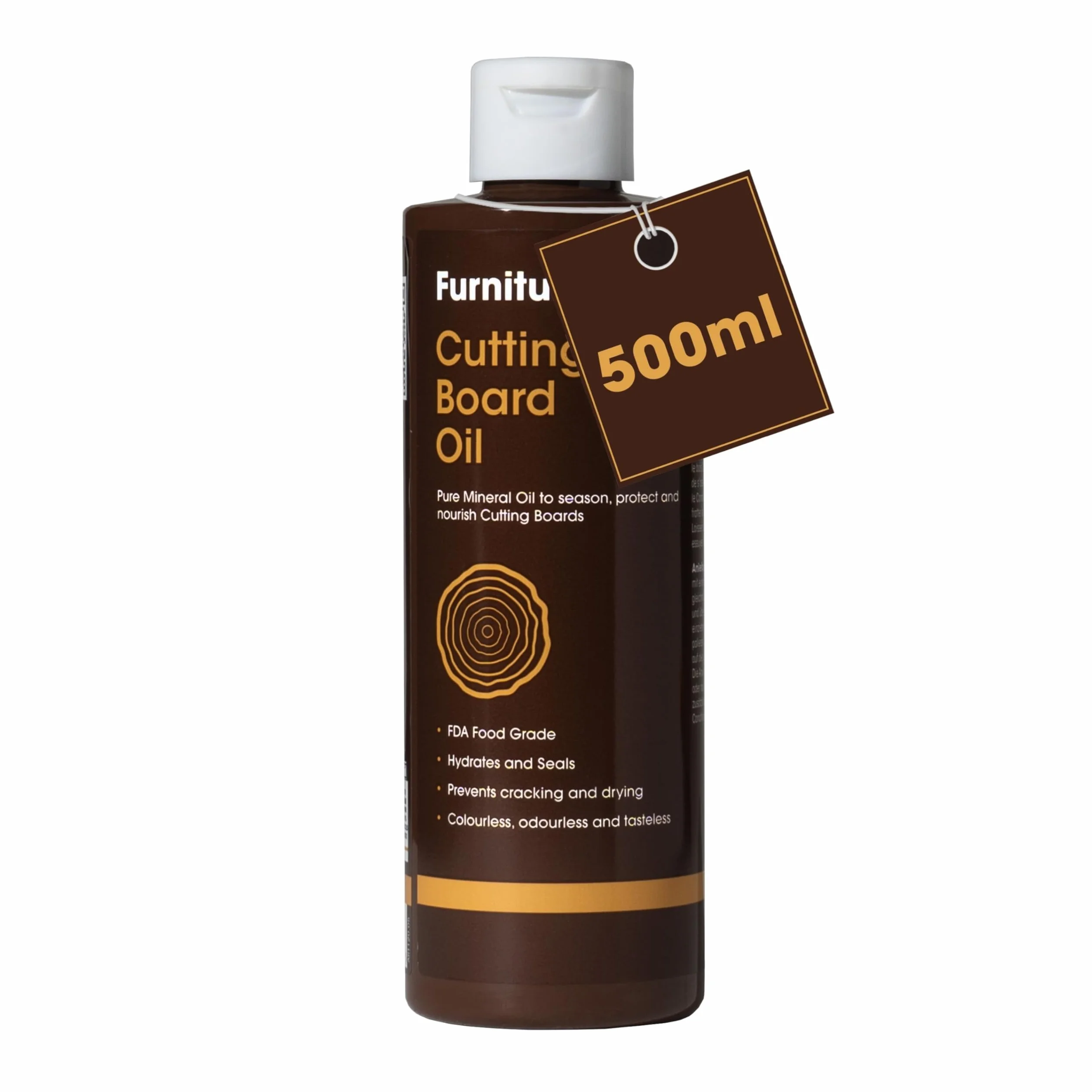 Huile Minérale de Qualité Alimentaire pour Planche à Découper en Bois – 500 ml