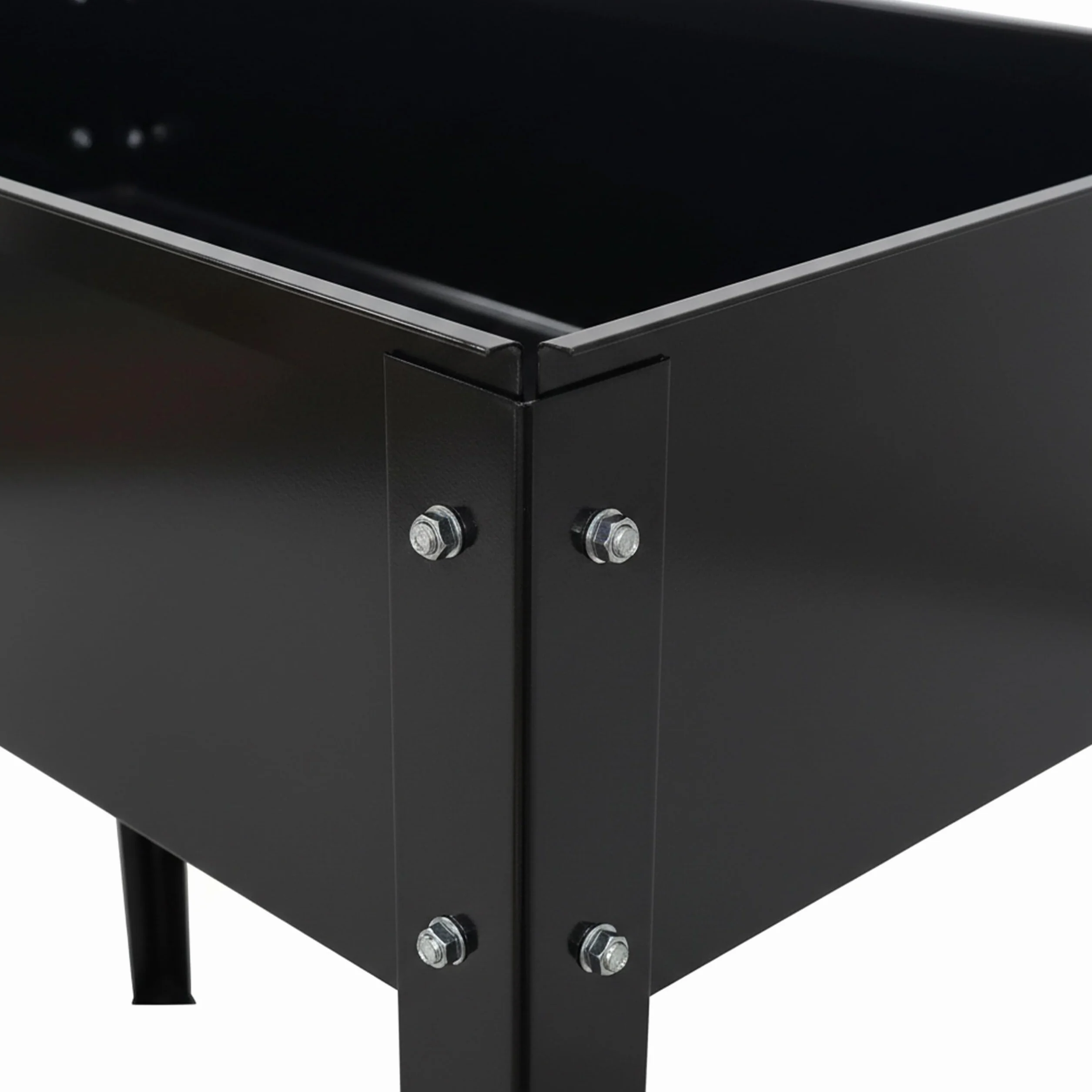 Relaxdays Jardinière surélevée en Acier thermolaqué Noir 80x85x40 cm pour Jardin Balcon