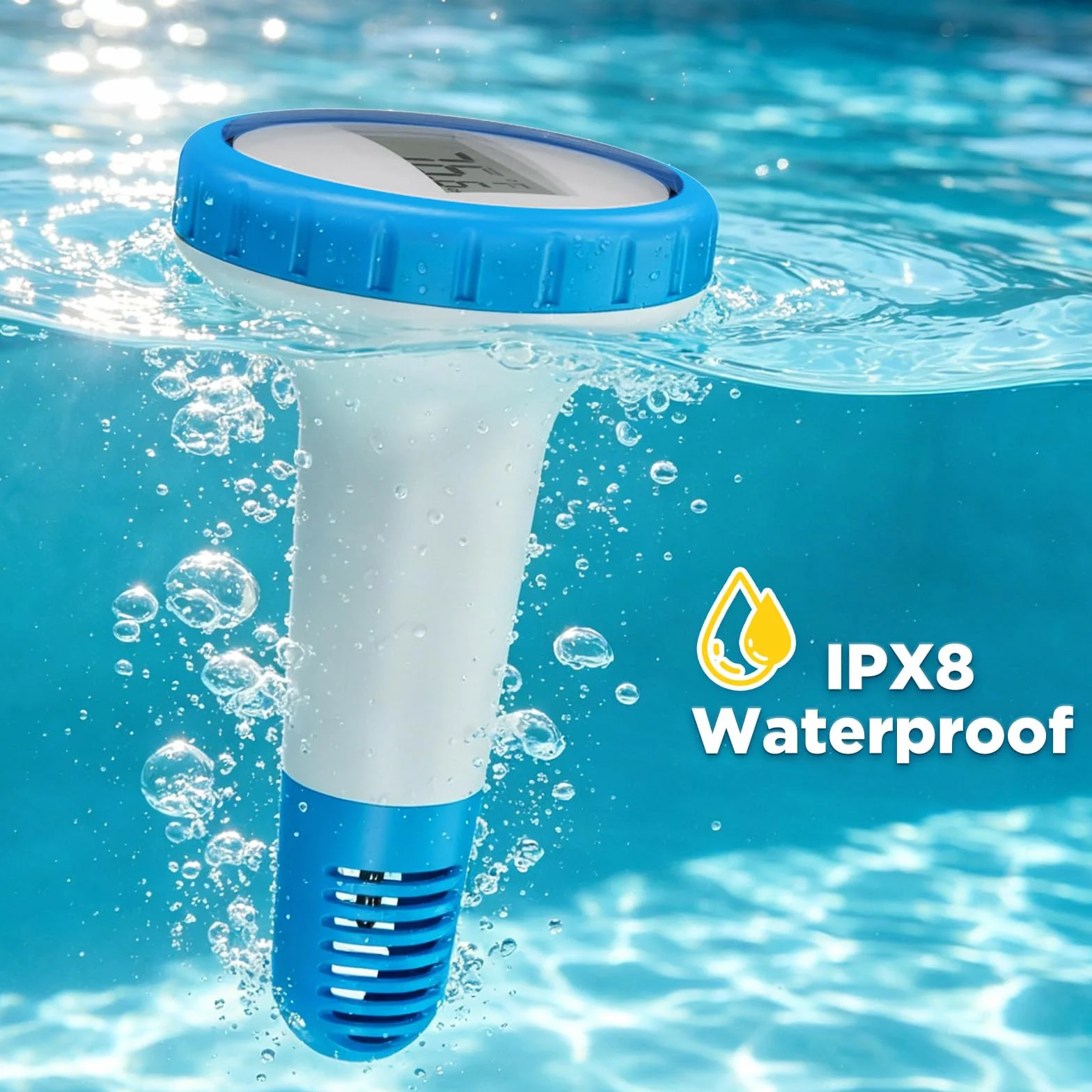 Thermomètre Piscine RF433 Connecté Sans Fil IPX8 Numérique