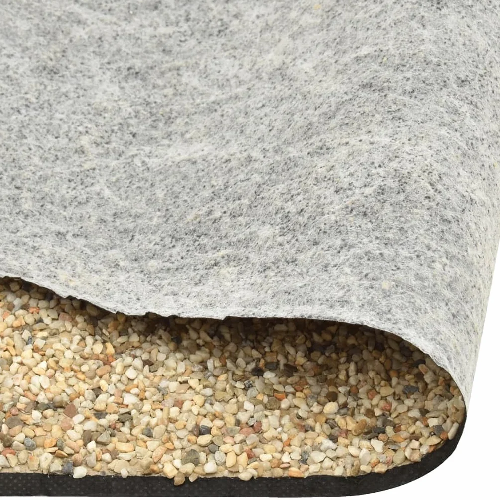 Tomostar Revêtement de Pierre Tapis Gravillonnée Sable Naturel 100x40 cm