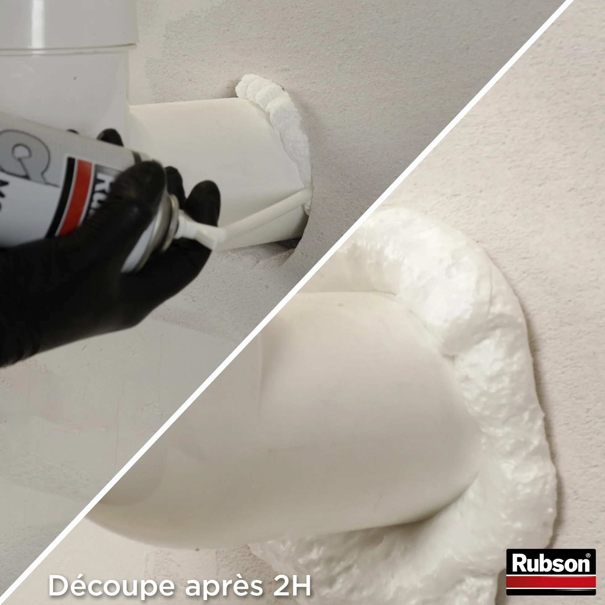 Rubson Mousse Expansive White Teq 500 ml isolation thermique phonique polyuréthane blanche densité renforcée