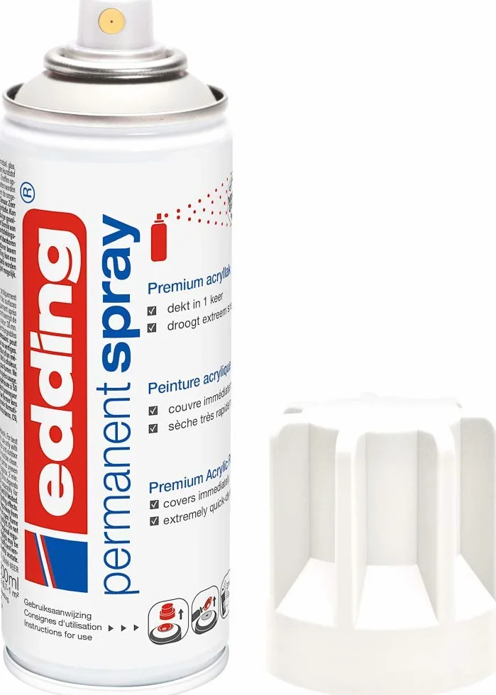 edding 5200 permanent spray traffic white matt 200 ml acrylic paint aerosol spray