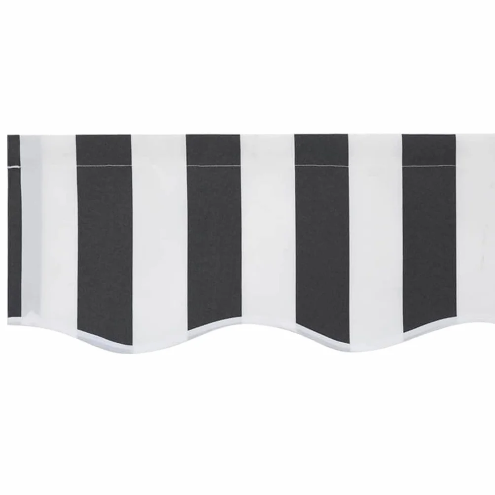 vidaXL Toile de Rechange pour auvent Anthracite et Blanc 3,5 x 2 m, Auvent Rectangulaire Moderne, Résistant à la Décoloration, UV et Eau