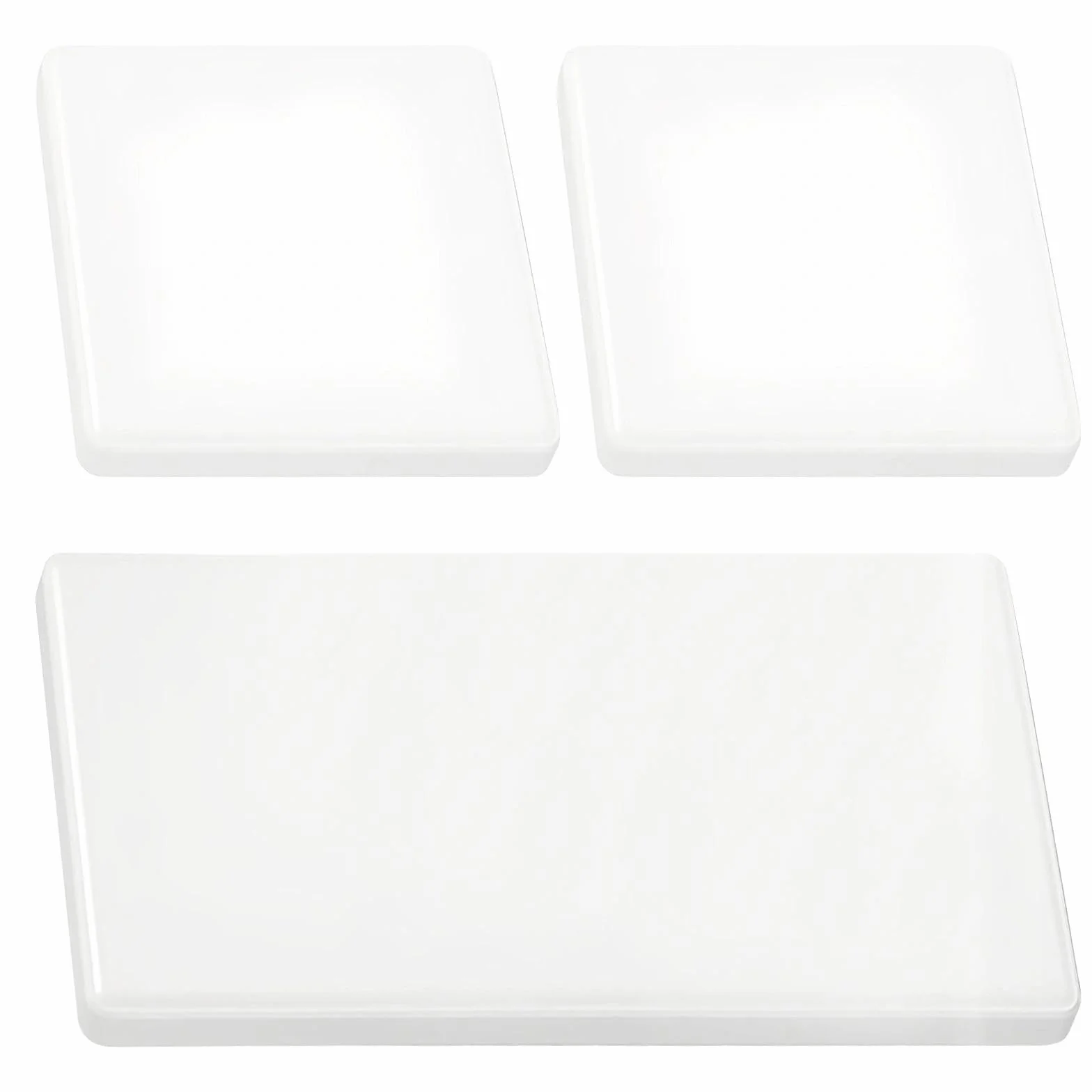Cache Prise 8,6 x 8,6 cm Blanc ABS Plastique Montage sans Perçage pour Prises Inutilisées