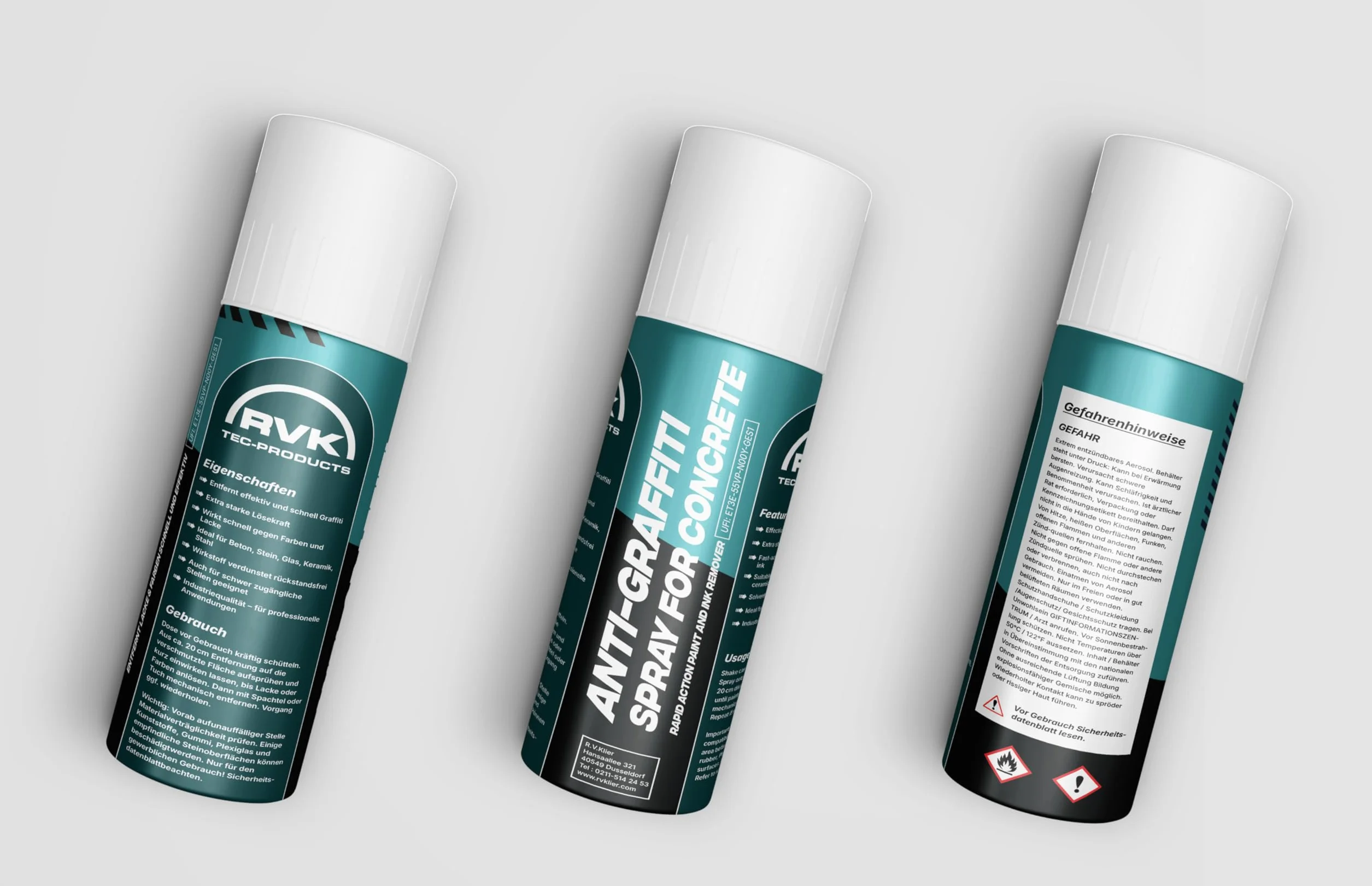 RVK Spray anti-graffiti professionnel 400 ml - Élimination des graffitis sur béton et pierre