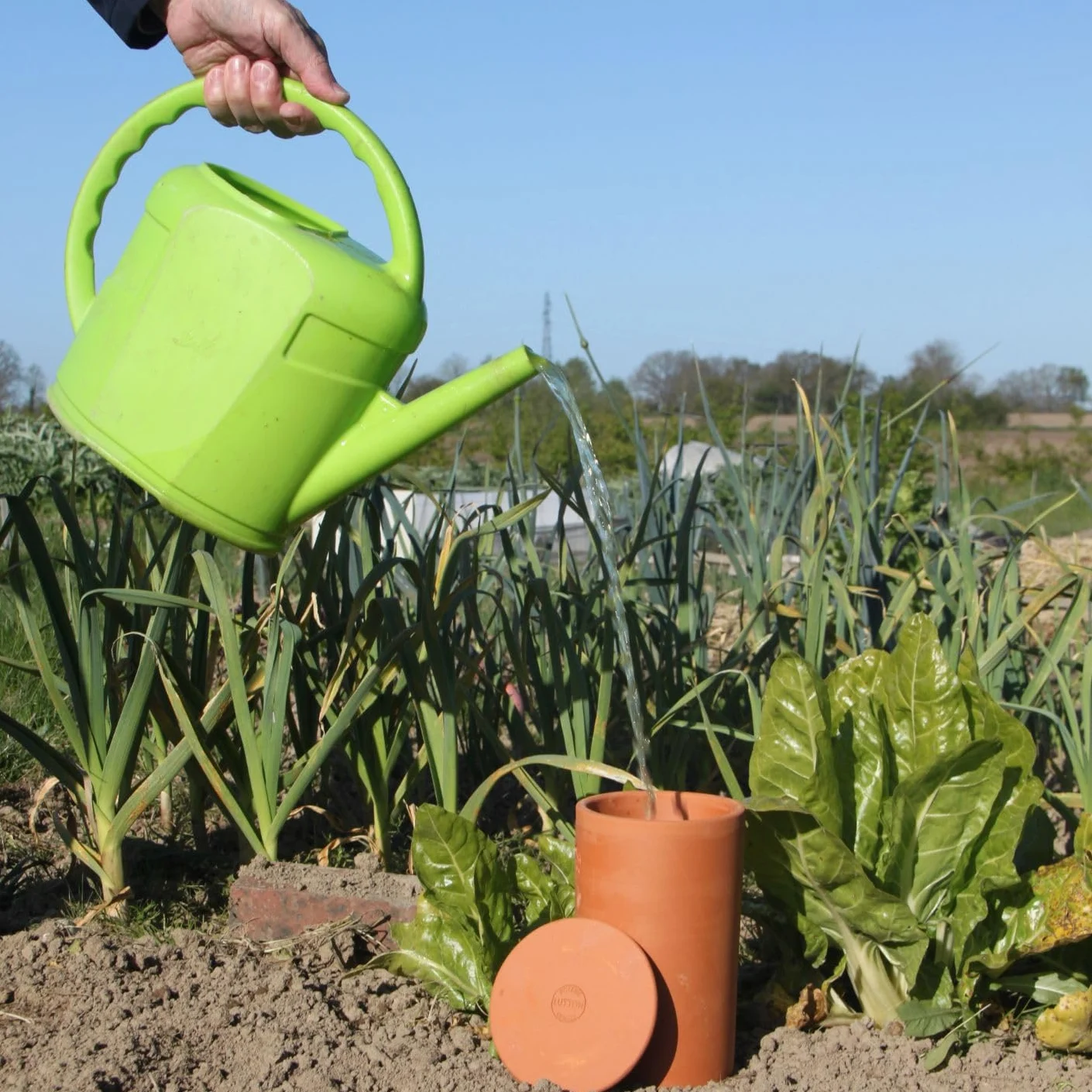 Duo Ollas Tube 2L en Terre Cuite – Fabrication Française – Arrosage Autonome Écologique pour Potager, Jardin et Plantes – Irrigation Naturelle Jusqu’à 5 Jours