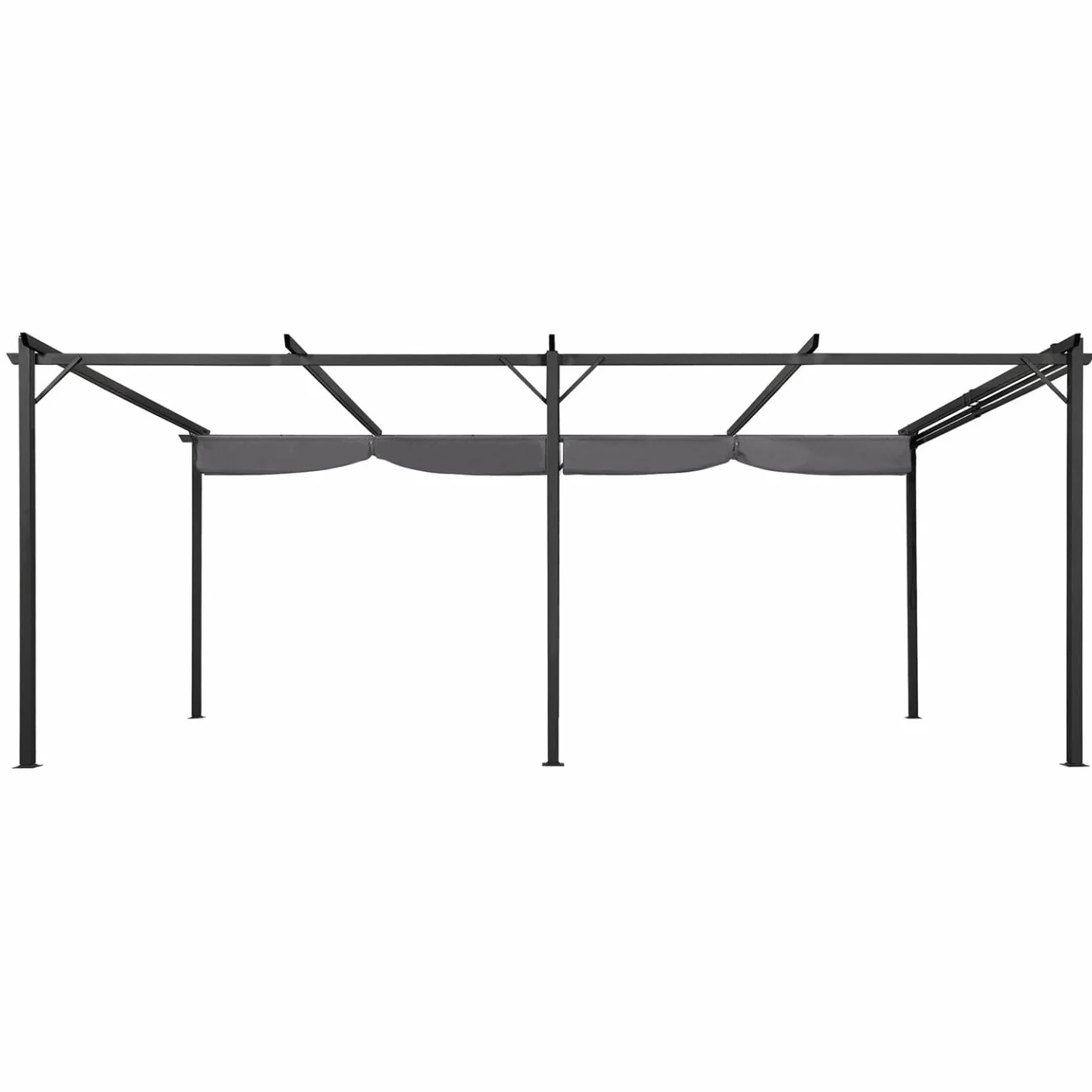 IDMarket - Pergola Toit rétractable 6 Pieds 3x6 M tonnelle Gris Anthracite