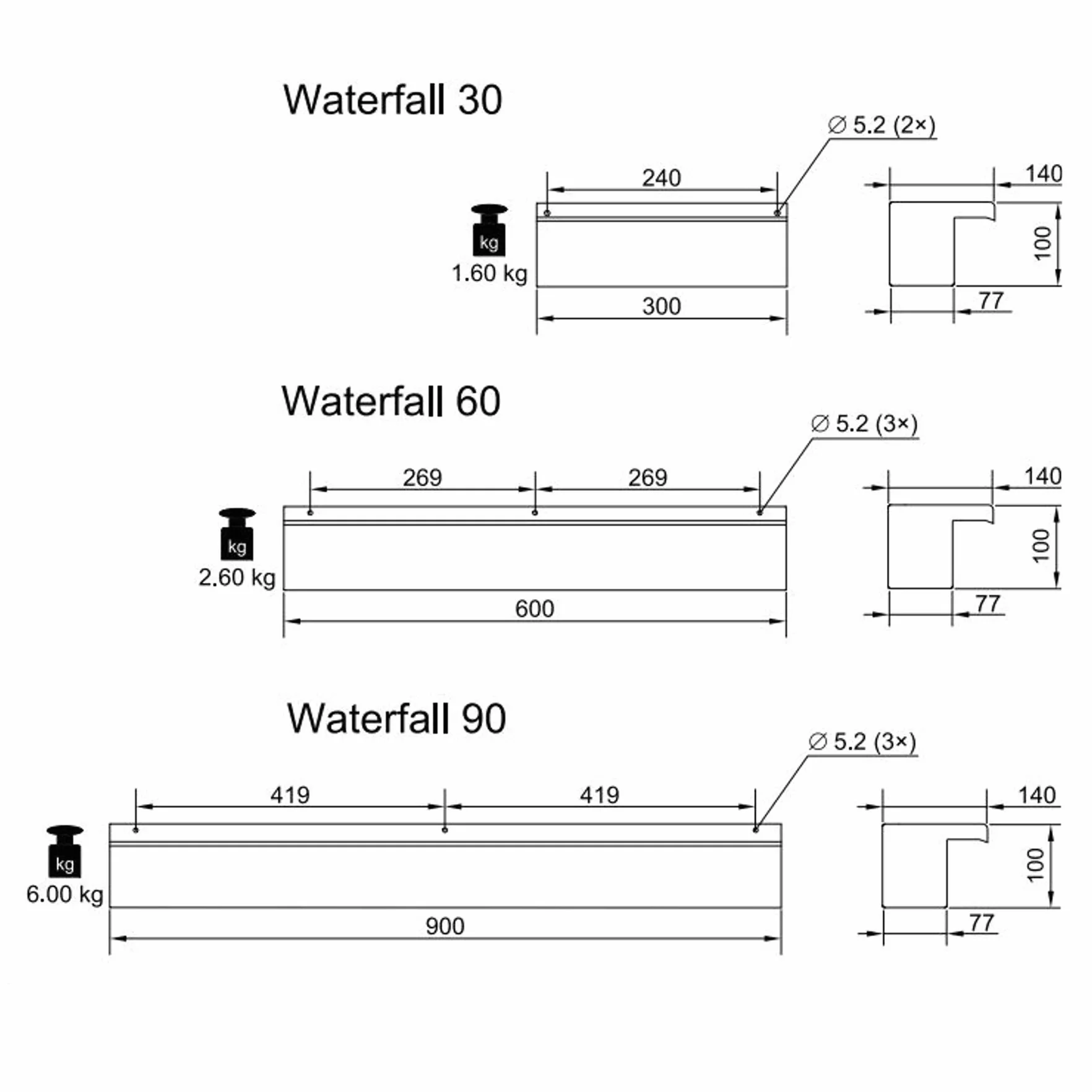 Oase Waterfall 90