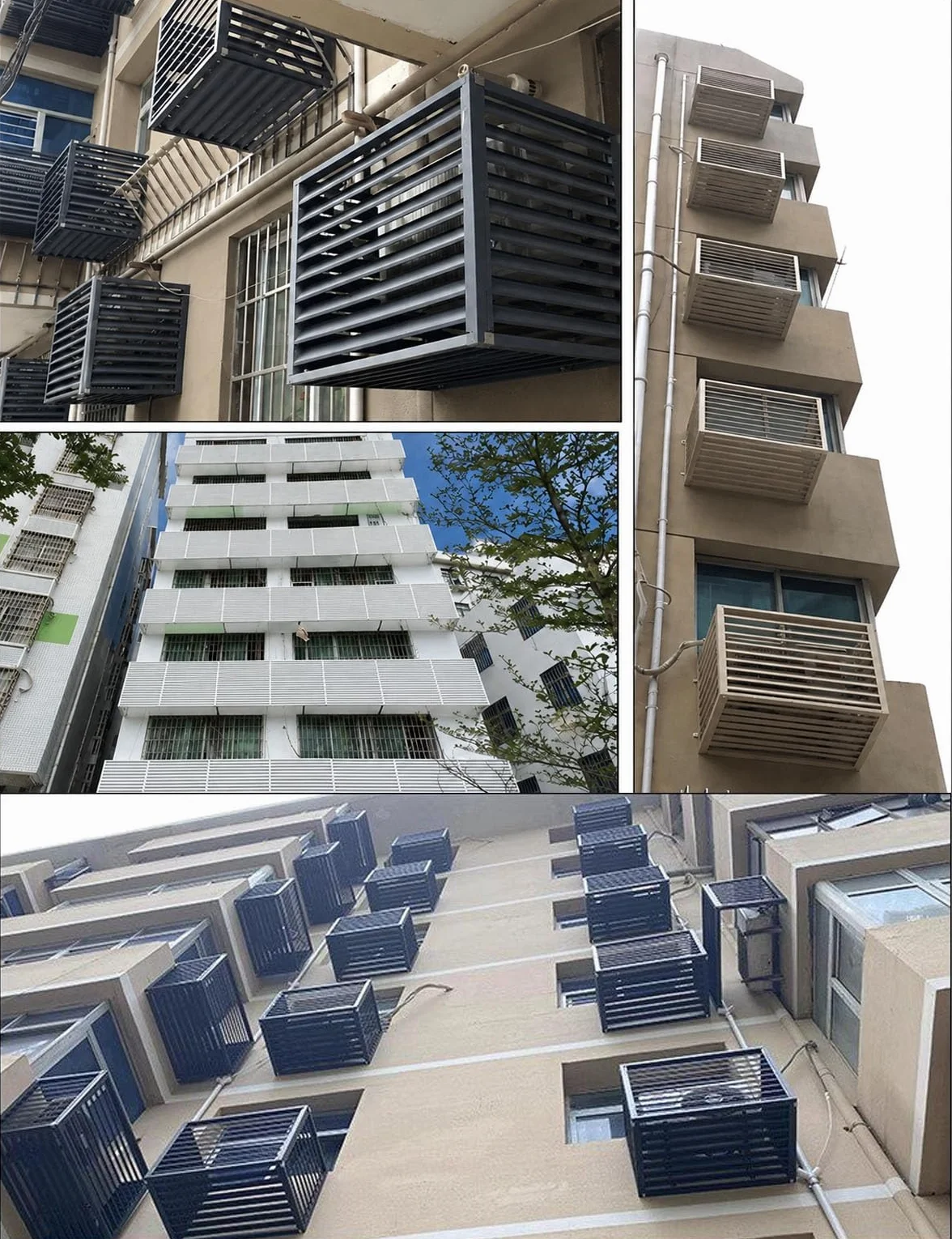 Cache Pompe à Chaleur Extérieur, Climatisation Cache Climatiseur Exterieur Zinc Plating Imperméable Protection Solaire Balcon