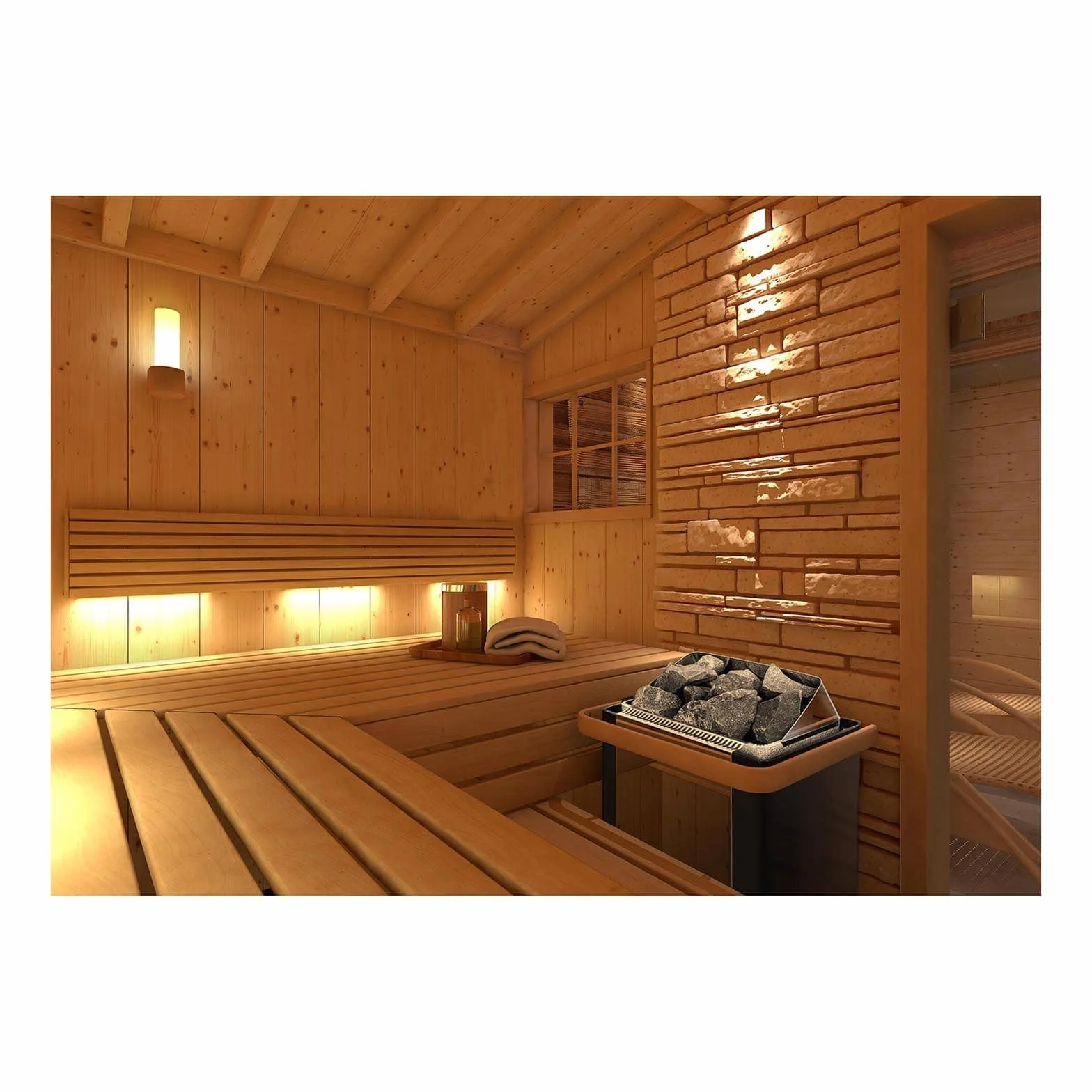 Radiateur électrique chaleur sèche 6 kW Poele sauna 30-110°C Minuterie commande Protection surchauffe 5-9 m³ Montage mural