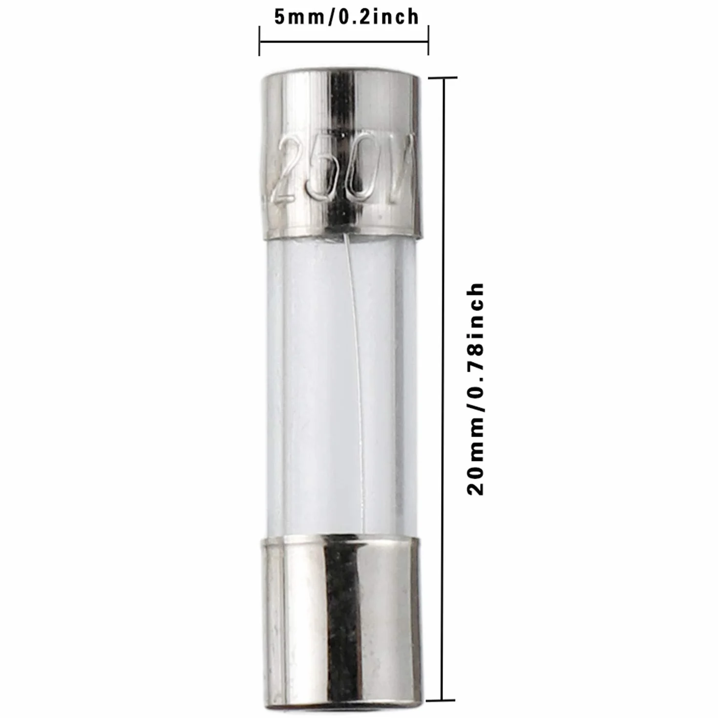 BOJACK 300 pièces Kit de fusibles en verre à fusion rapide 5x20mm 250V 0.1-20A