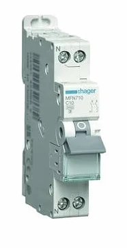Disjoncteur Ph+N 10A courbe C Vis/vis MFN710