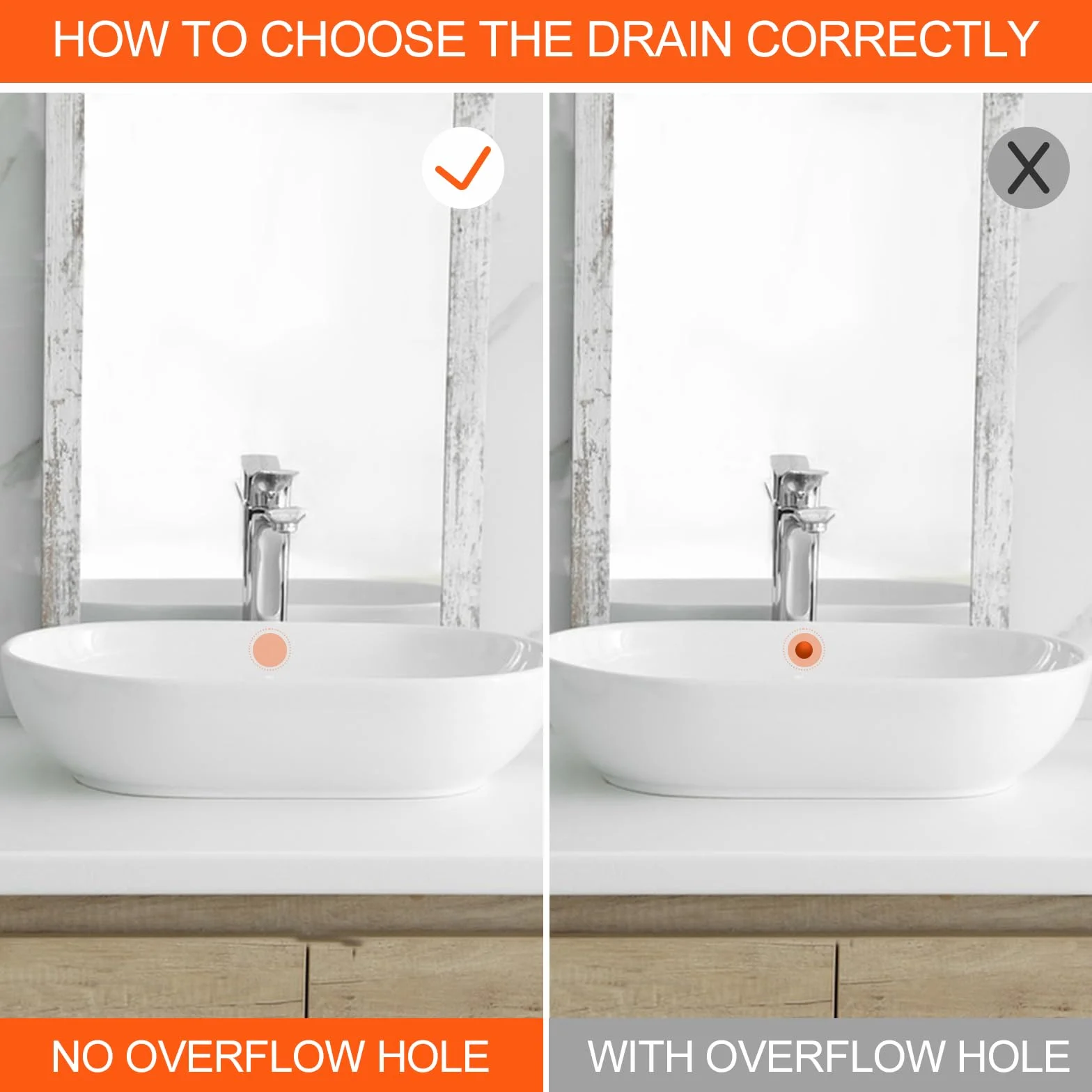 Bonde de Lavabo Acier Inoxydable Pop-up Clic Clac sans Trop-Plein Argent