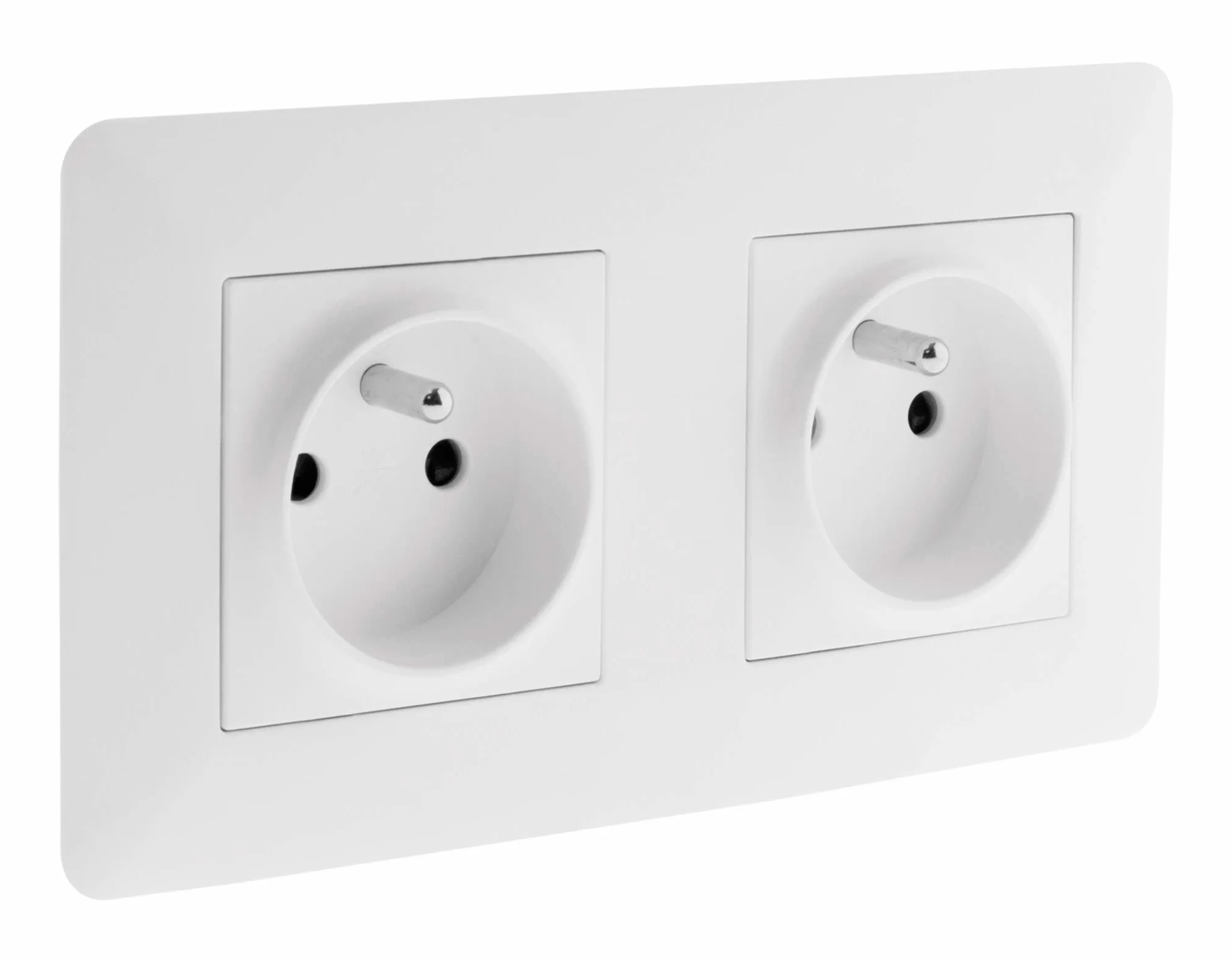 Prise double 16A Artezo Blanc