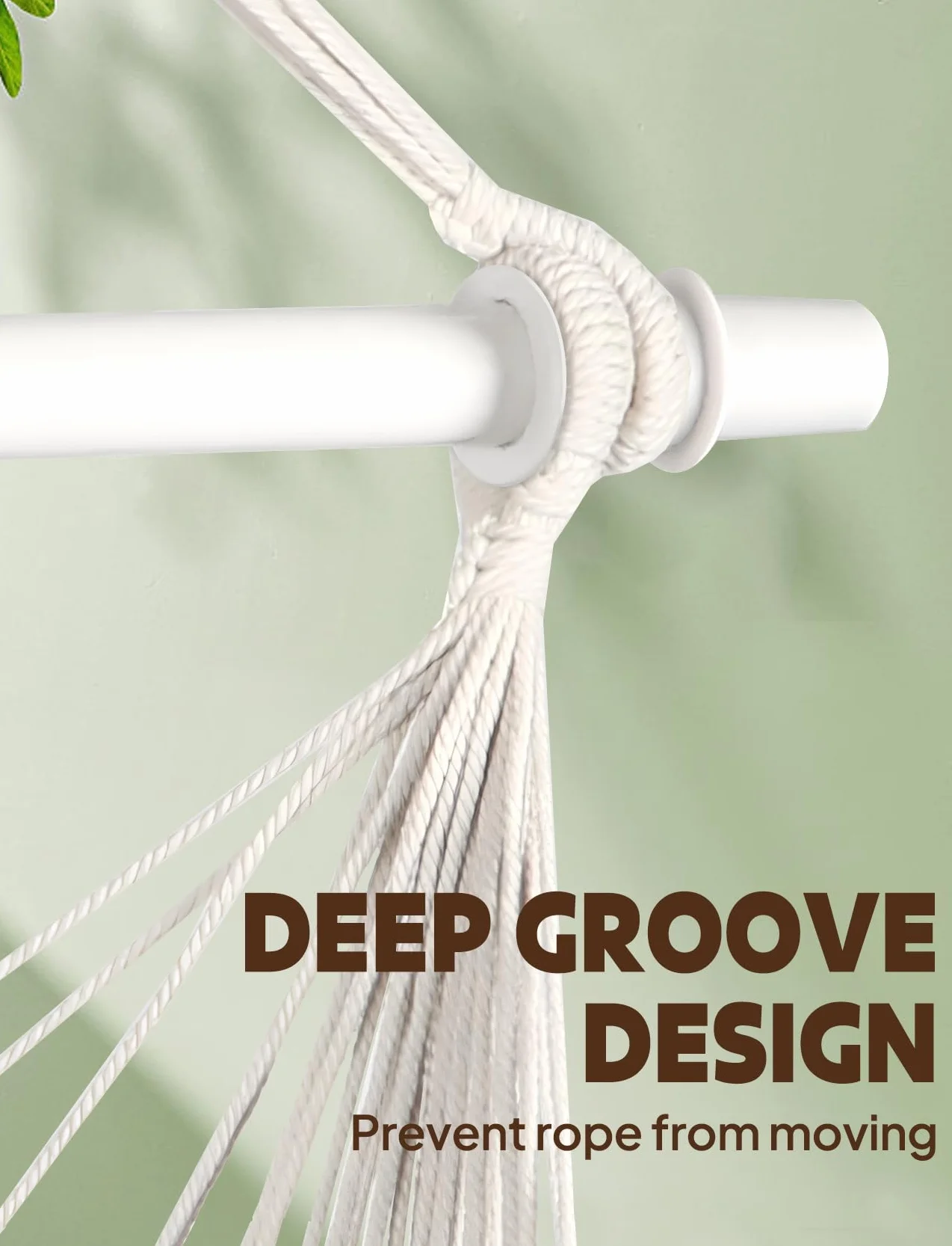 Chihee Siège Suspendu Chaise Hamac Métal Pliable Barre d'écartement Portable Max 500 lbs Patio Pelouse Coton Mélangé
