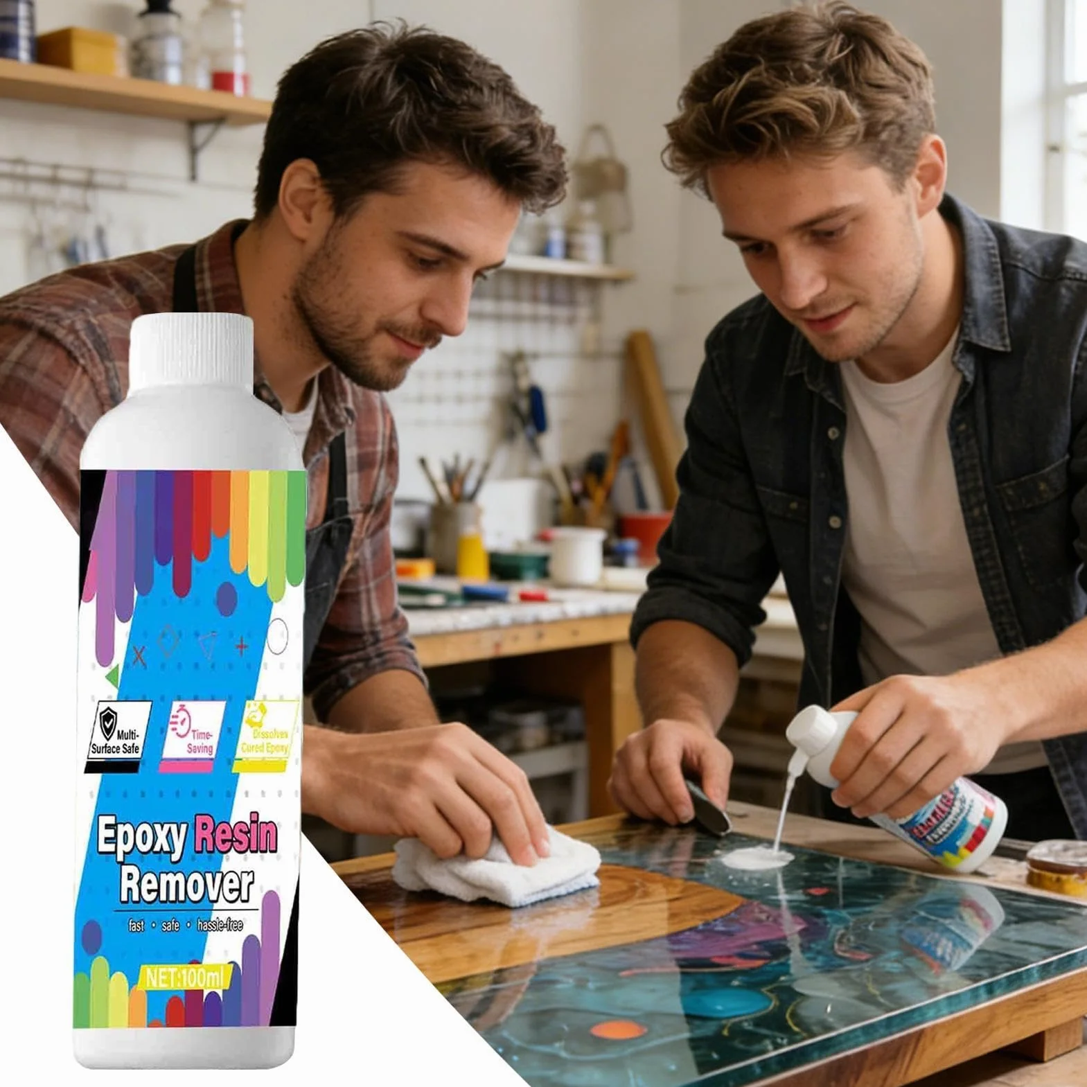 Décapant de résine époxy 100 ml nettoyant pour résine multi-usage intérieur extérieur