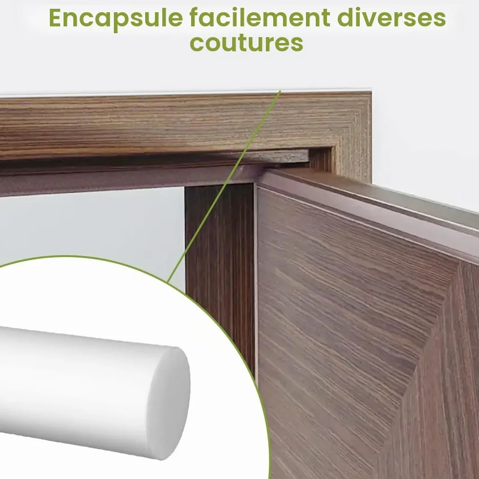 Joint d'Étanchéité en Mousse de Silicone Ø 4mm x 10m, Cordon en Caoutchouc Éponge EPDM pour Portes et Fenêtres