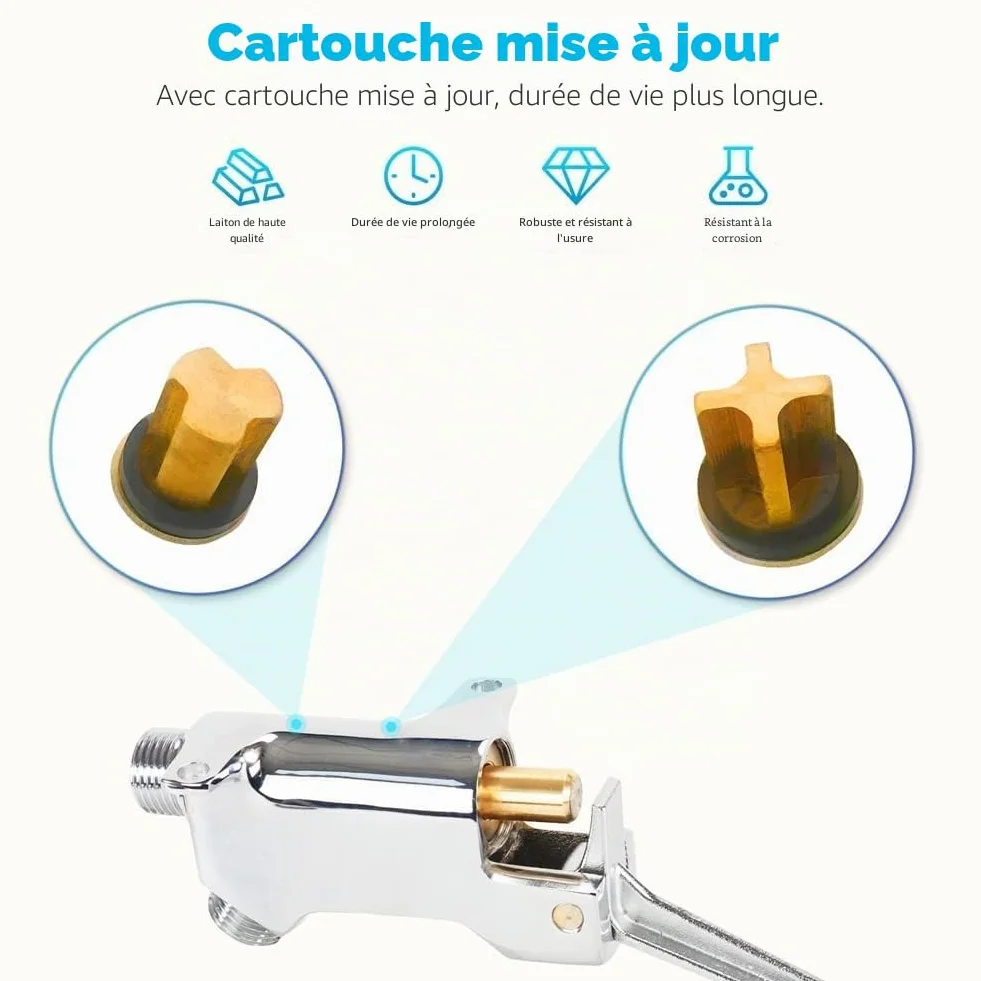 LukLoy Robinet à pédale eau chaude froide G1/2 mélangeur sans contact lavage mains hôpital
