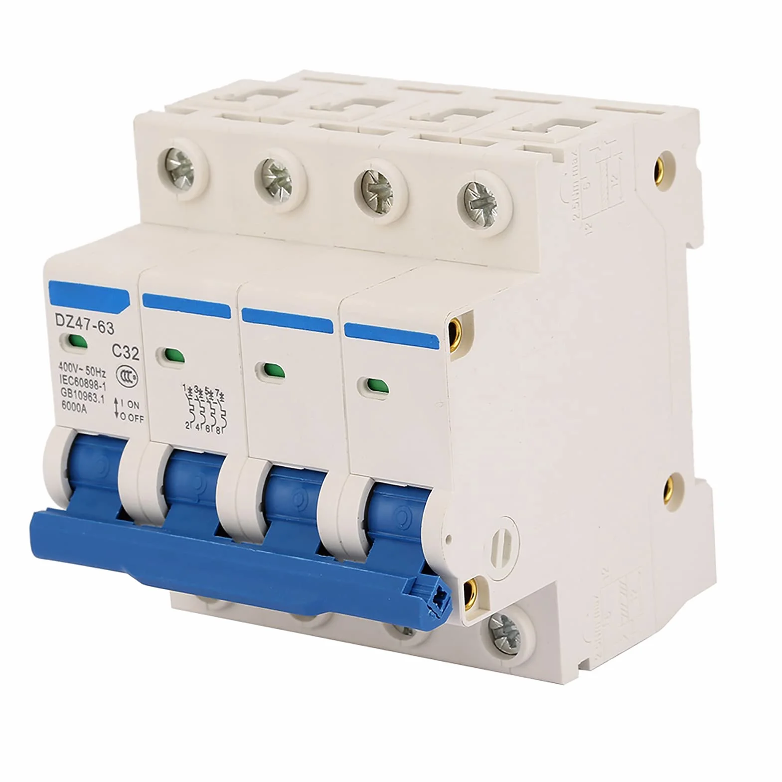 Disjoncteur Différentiel 4P 32A Tétrapolaire DZ47-63 400V