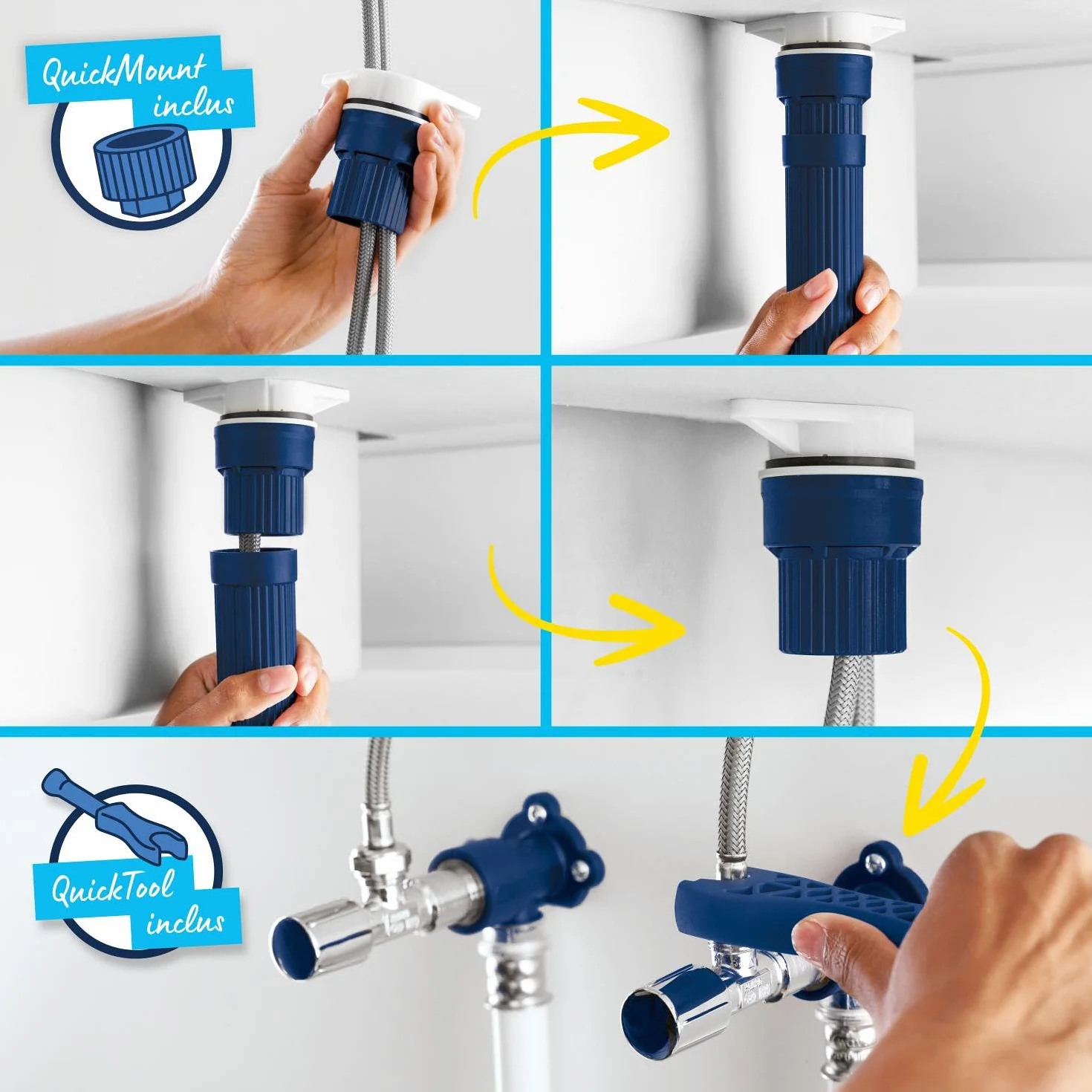 GROHE Mitigeur monocommande 2 jets Robinet évier de cuisine avec douchette extractible Chromé 30361000