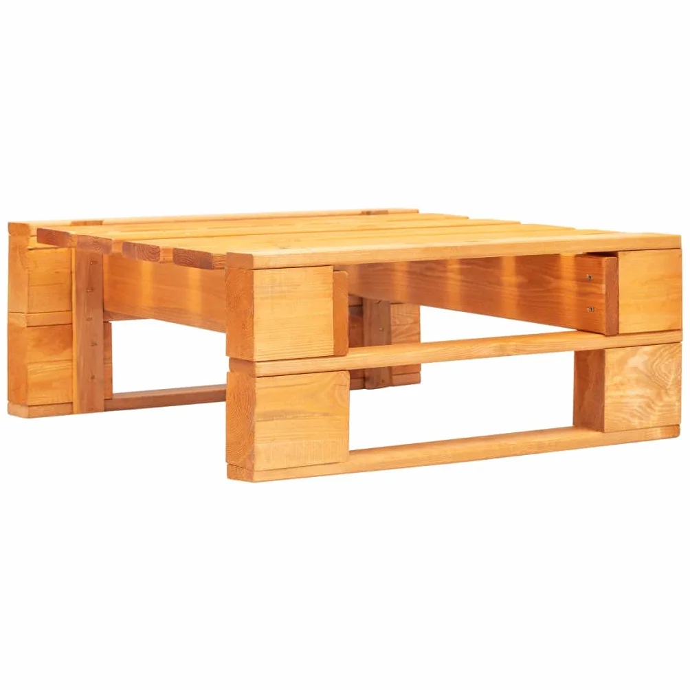 vidaXL Repose-Pied Palette de Jardin Marron Miel Table Basse Terrasse Bois