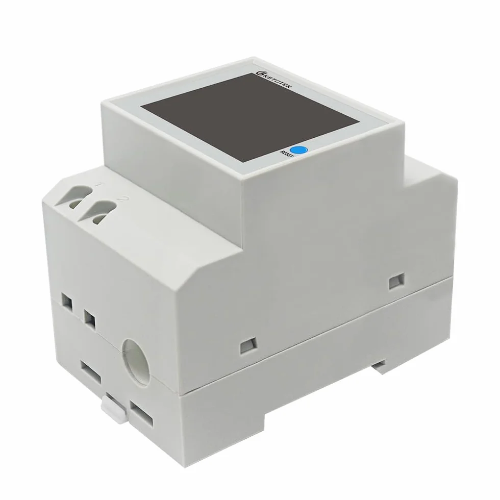 KETOTEK Compteur d'énergie numérique monophasé AC40-300V 100A DIN Rail Type CT