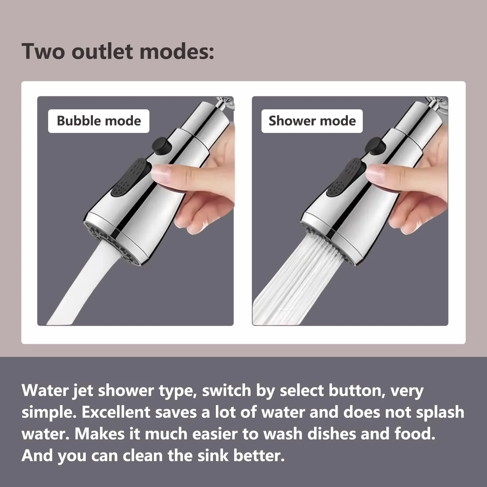 Douchette Evier Cuisine 360° Rotatif 3 Modes Mousseur Robinet Anti-Éclaboussures Embout Universel Laiton Adaptateurs Multi-Tailles