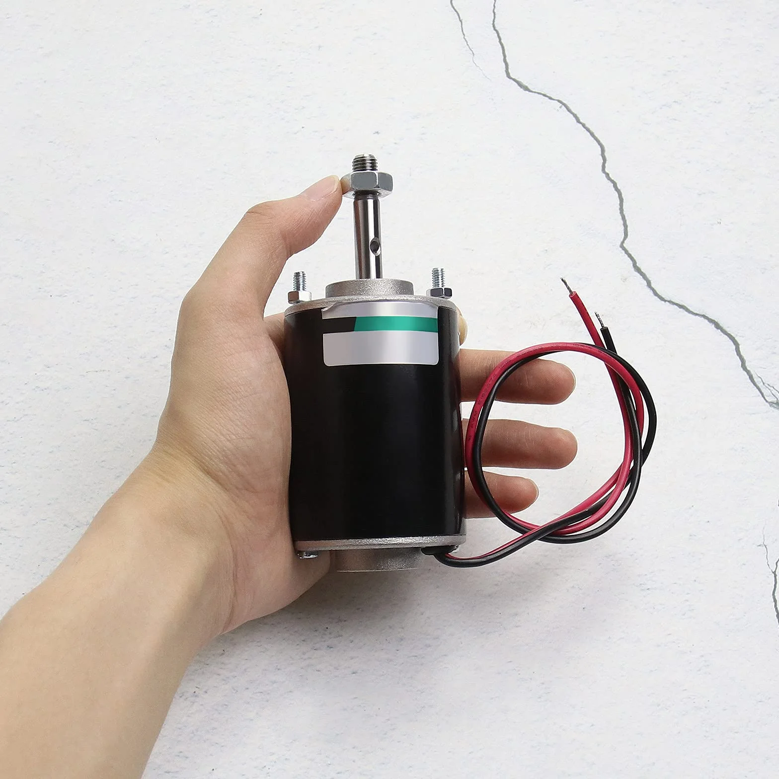 Moteur à Aimant Permanent DC 12V 30W CW/CCW Haute Vitesse pour Générateur de Bricolage
