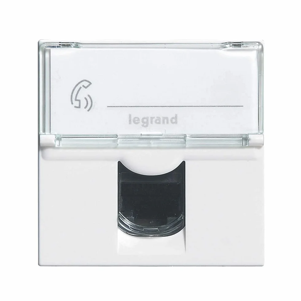 LEGRAND Prise RJ45 Mosaic Catégorie 6 FTP 2 Modules Blanc Gigabit Ethernet PoE