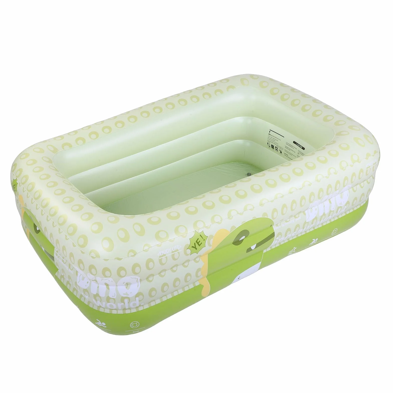 Piscine Gonflable en PVC épais, Design de Dinosaure, Piscine de Jeu pour Enfants, pour Fêtes Aquatiques, Jardin et Arrière-Cour, 180x130x56cm