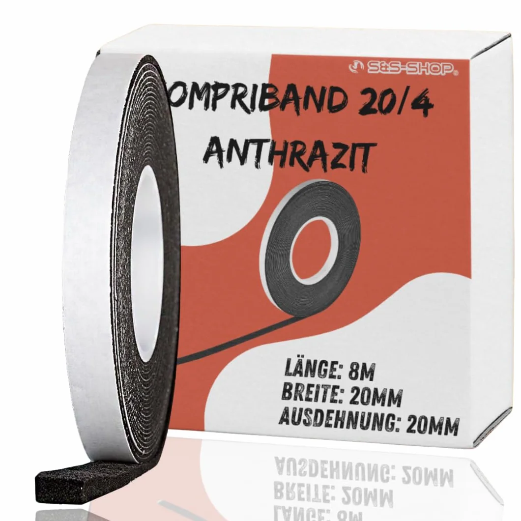 SOUDAL Acryl 300 Anthracite Ruban Largeur 20 mm Expansion 4-20 mm Joint Fenêtre Étanche