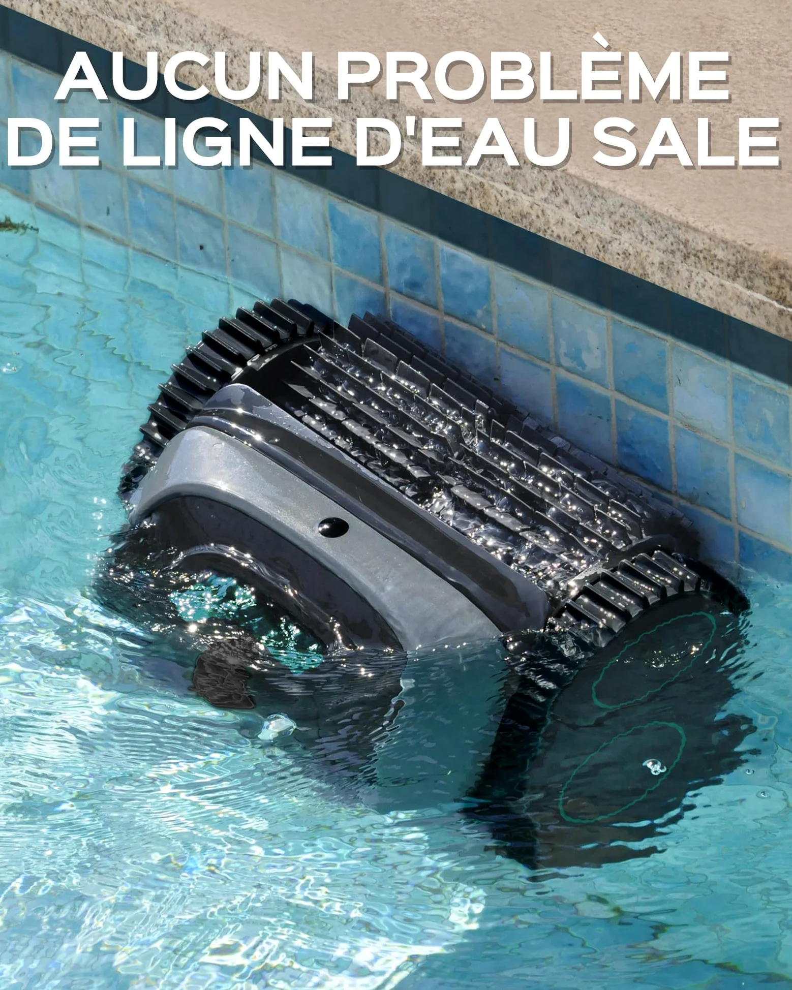 WYBOT C1-Plus Robot Piscine sans Fil Robot Piscine pour Piscines Enterrées & Hors Sol - Nettoyeur 4-en-1 Paroi & Ligne d'eau 160min/160m², Navigation Intelligente, App-Vert Olive Clair