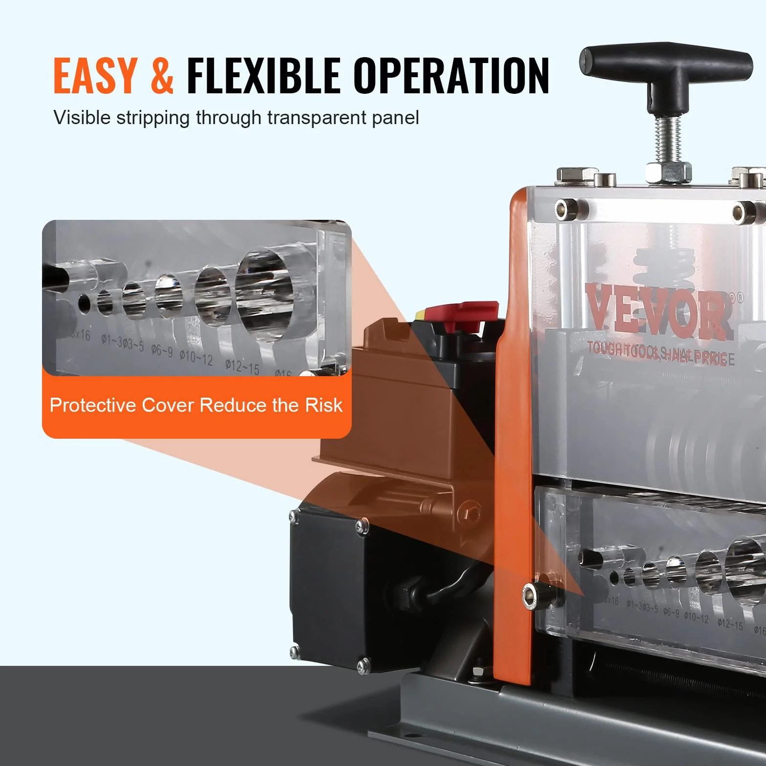 VEVOR Machine à Dénuder Électrique 1,5-25 mm 60 W Dénudeur Câble Auto Motorisé