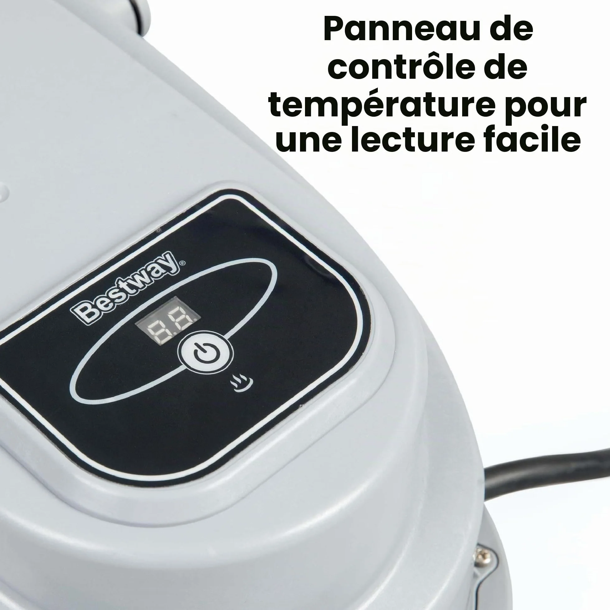 Bestway Chauffage de Piscine Hors Sol Gris 4,6 m