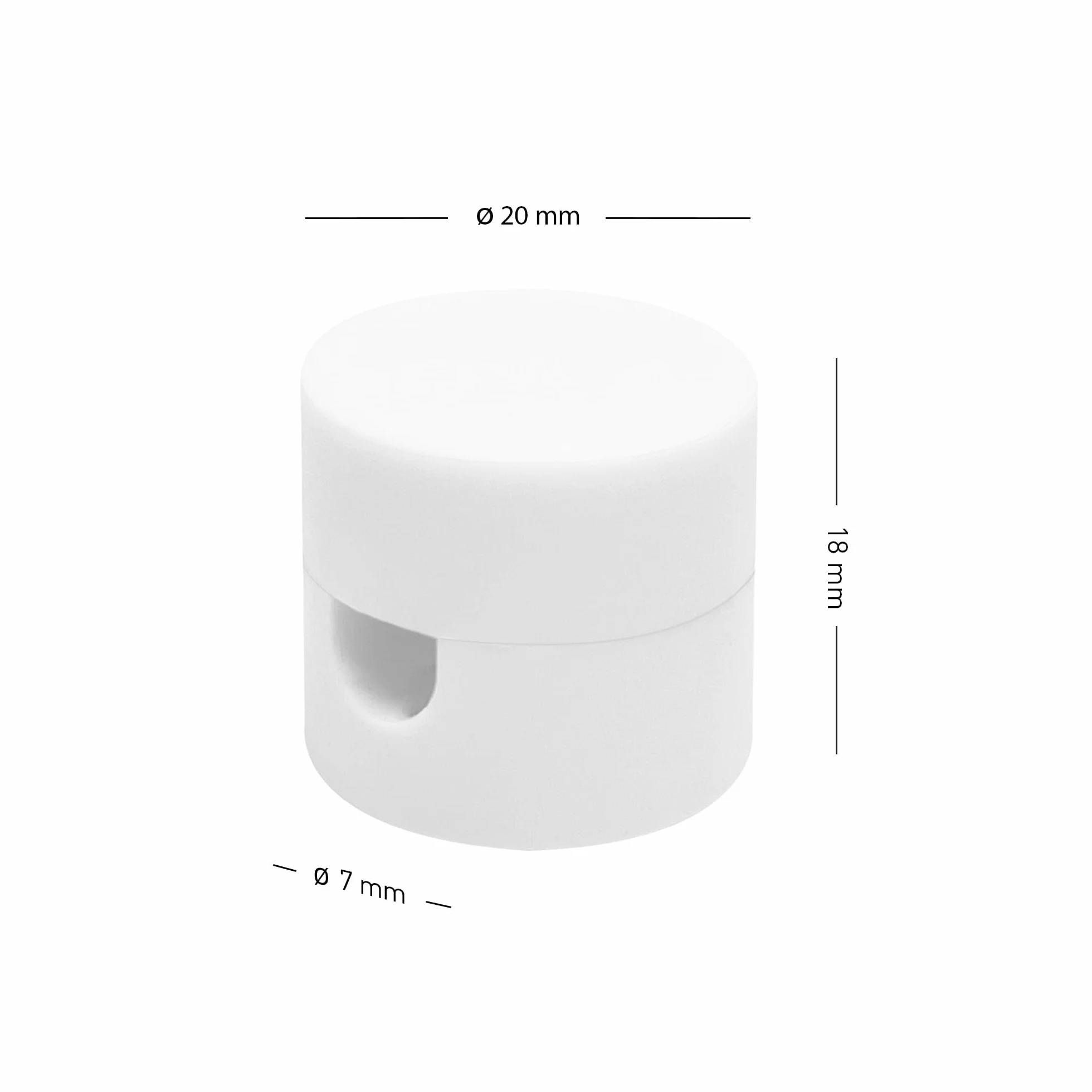 Support Mural et Plafonnier pour Câbles 8 pièces Blanc Ø20x18 mm Fixation au Plafond avec vis et chevilles