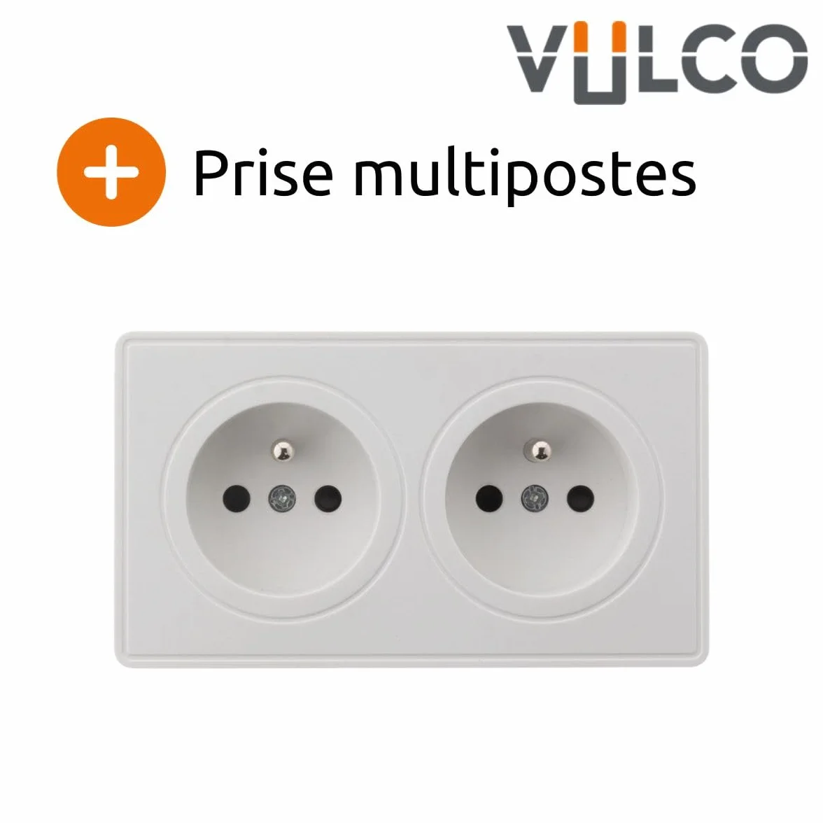 Zenitech Prise Double saillie 2P+T 16A Blanc