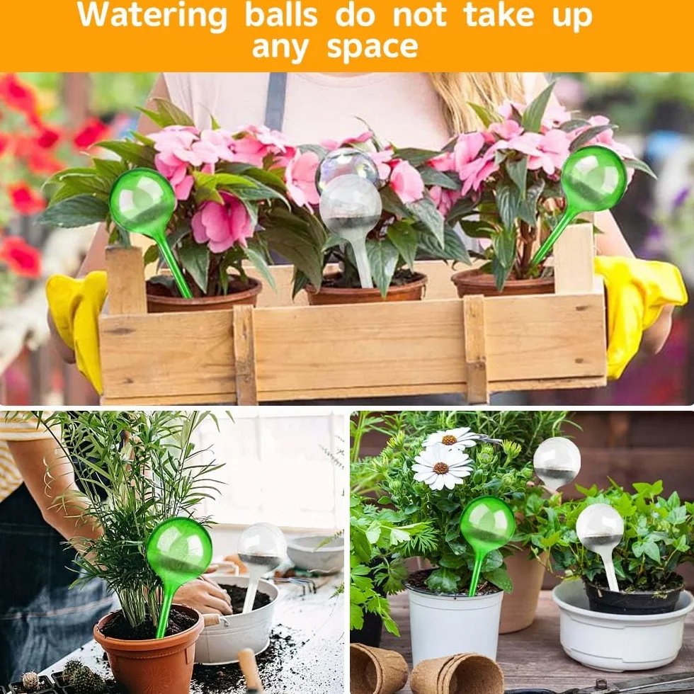6 Pièces Globes d'arrosage, Boules Automatique Matériel d'Arrosage Automatique en PVC pour Plantes, Globes d’arrosage Plastique Transparent pour Plantes de Jardin Bonsaï Plantes en Pot