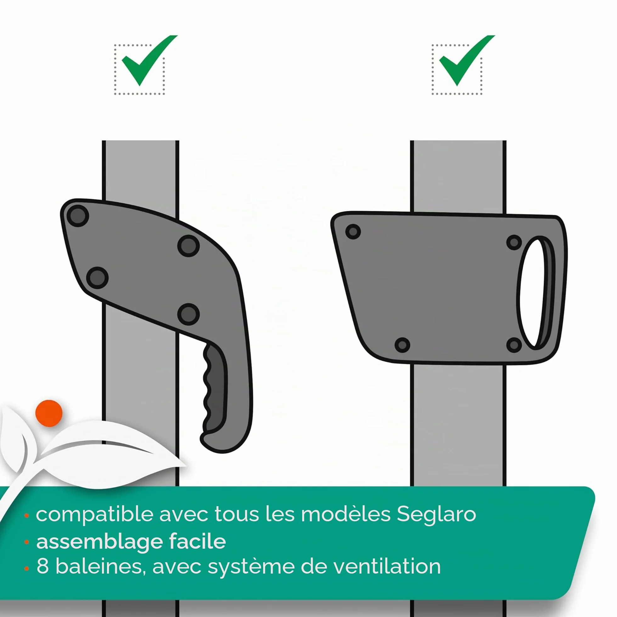 Seglarö Housse de rechange pour parasol 330 x 240 cm Premium