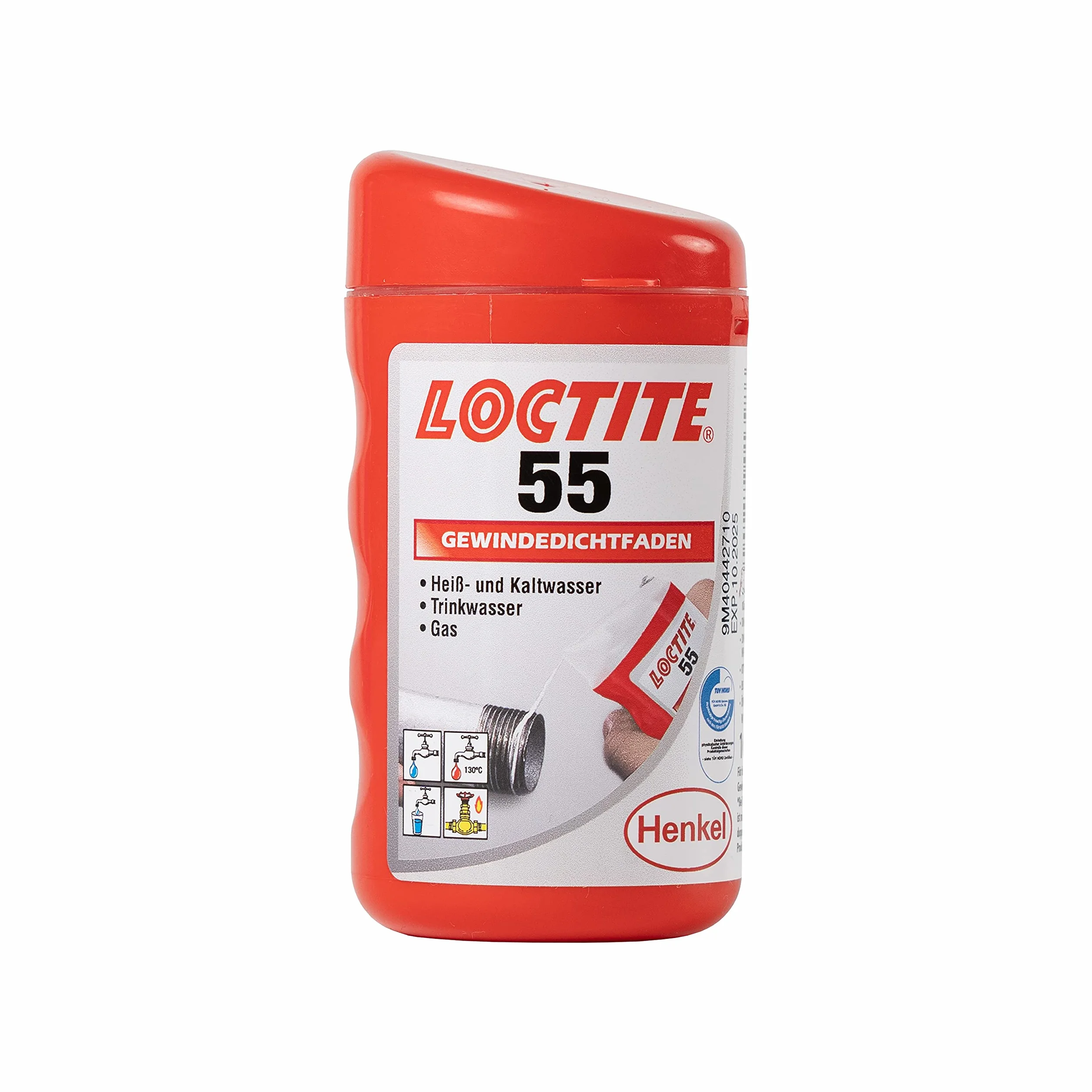 Loctite 55 Gewindedichtfaden 160 m Rouge