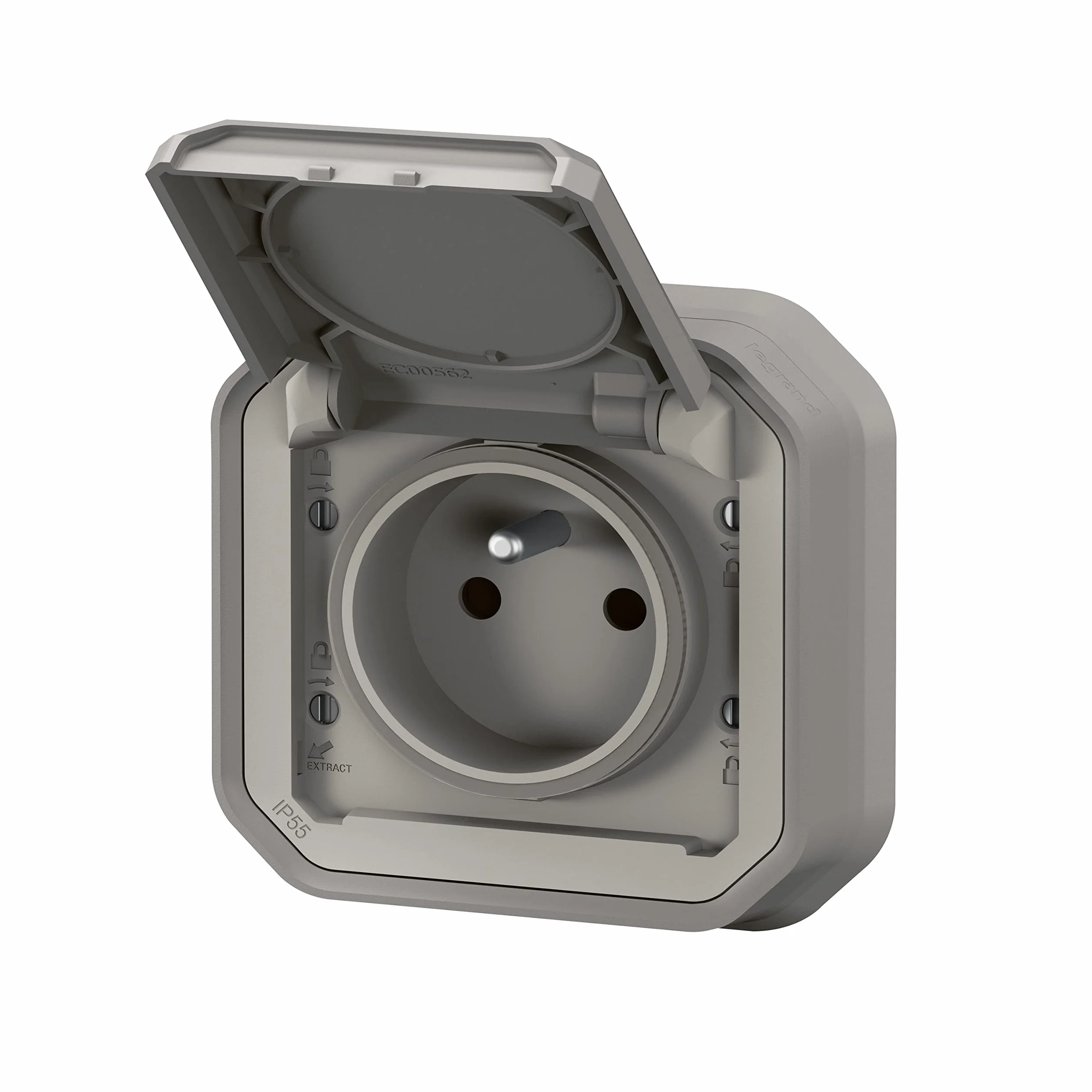 Legrand Prise De Courant Standard Plexo Gris Encastré IP55 IK08