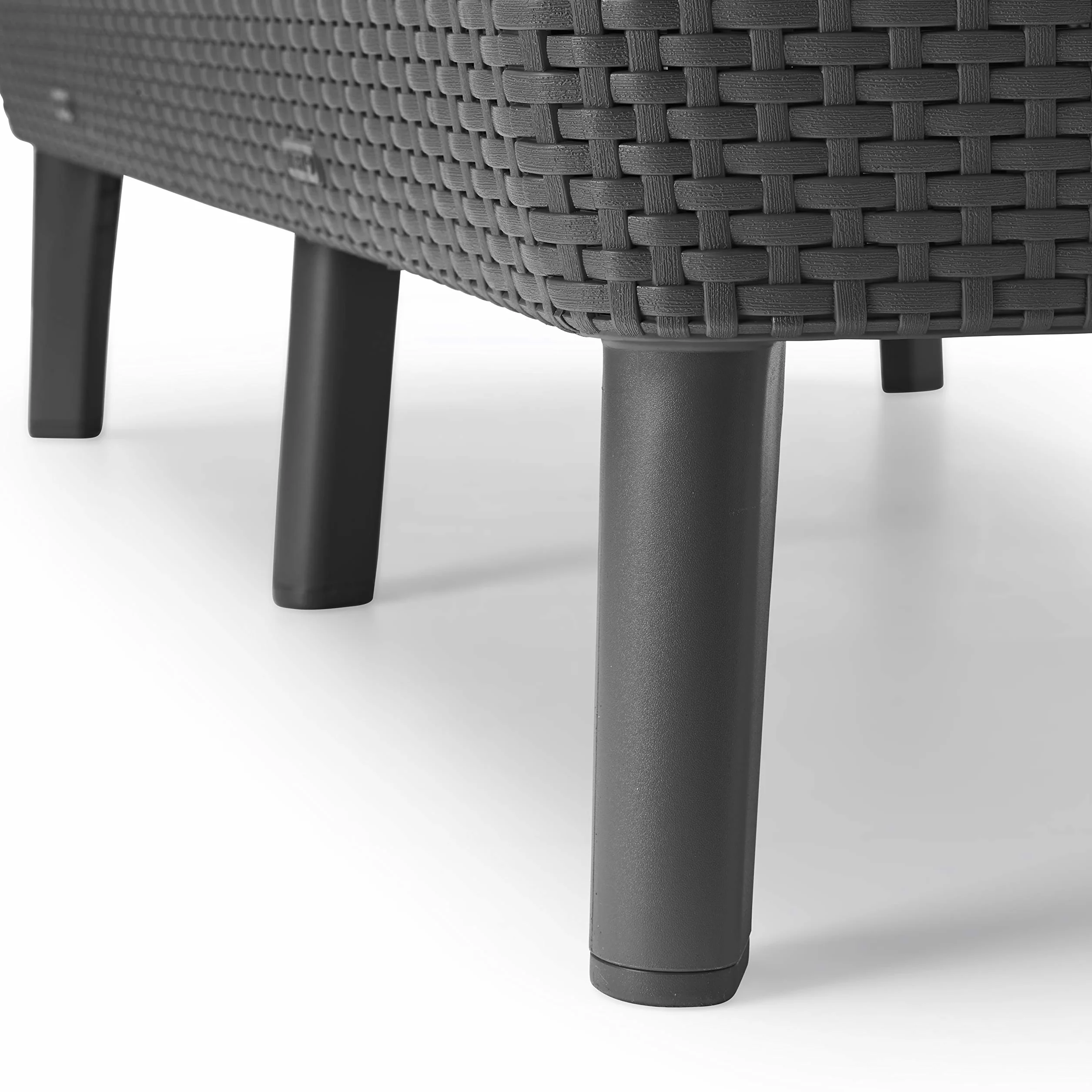 Keter Salemo Canapé d'extérieur 3 Places, Coussins Inclus Graphite