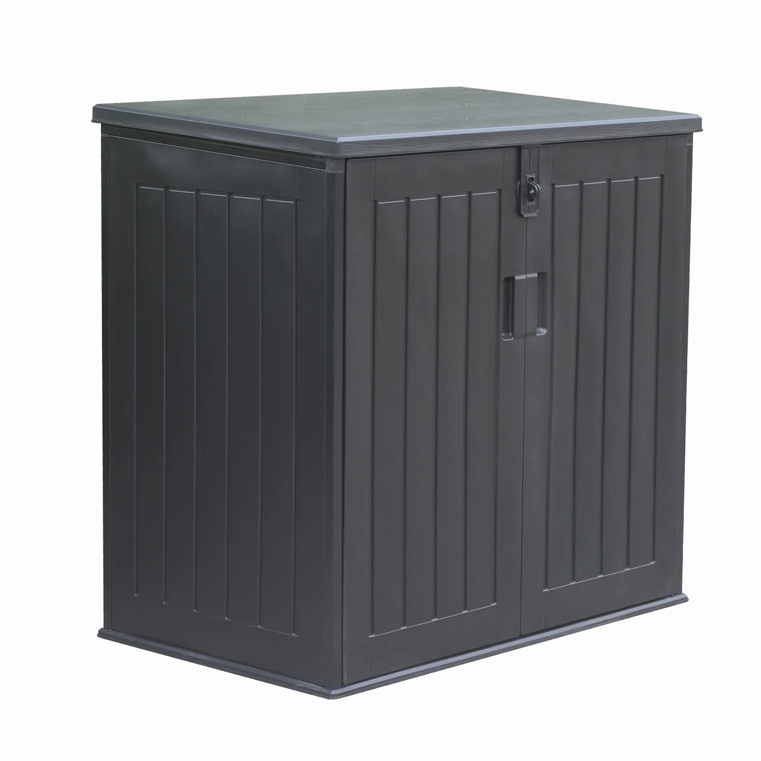 Gardiun Coffre de jardin en résine Soften 775 litres avec amortisseurs à gaz 116 x 71 x 109/112,5 cm Noir