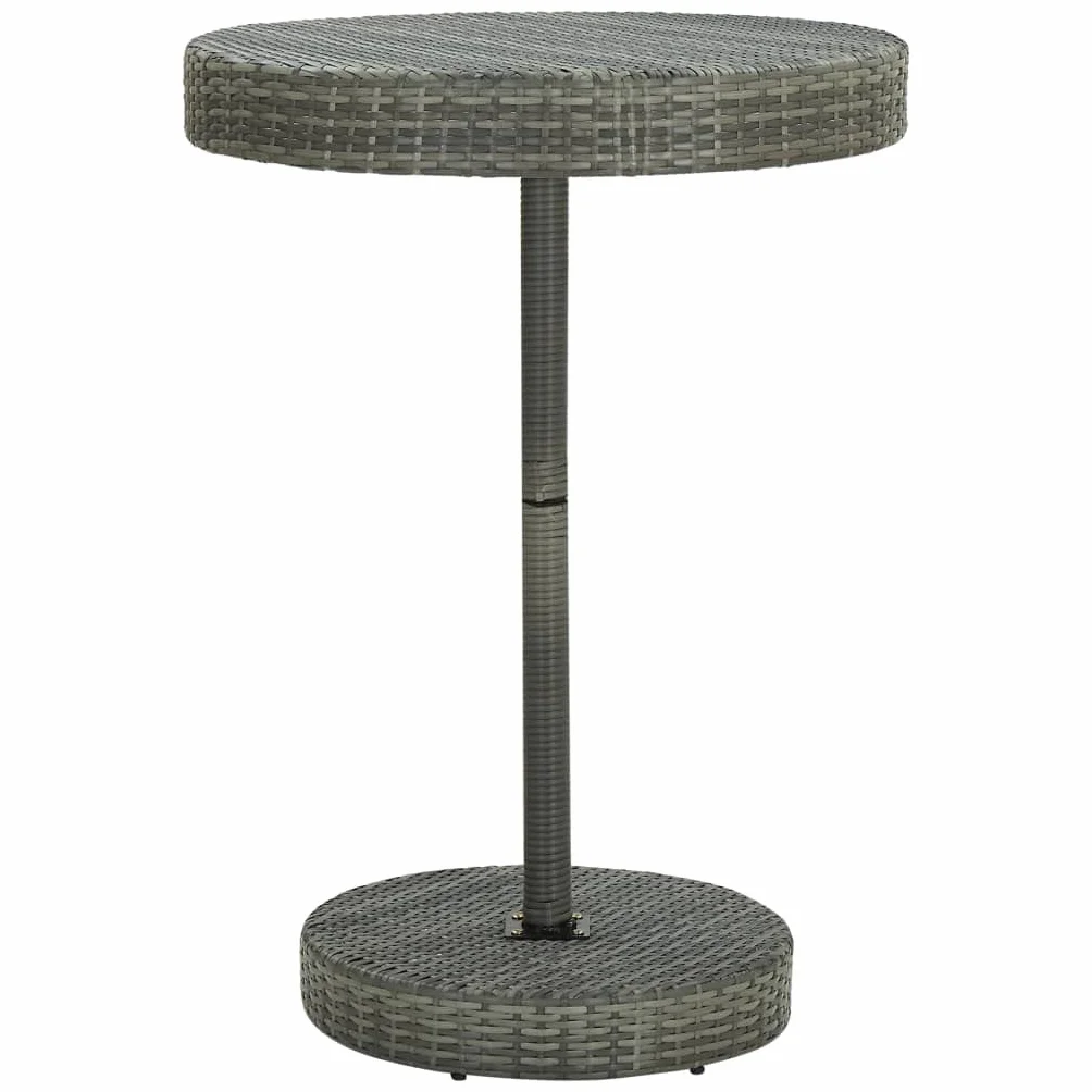Tomostar Table de Bar Haute, Table Bistrot de Jardin Extérieur Gris 75,5x106 cm Résine tressée