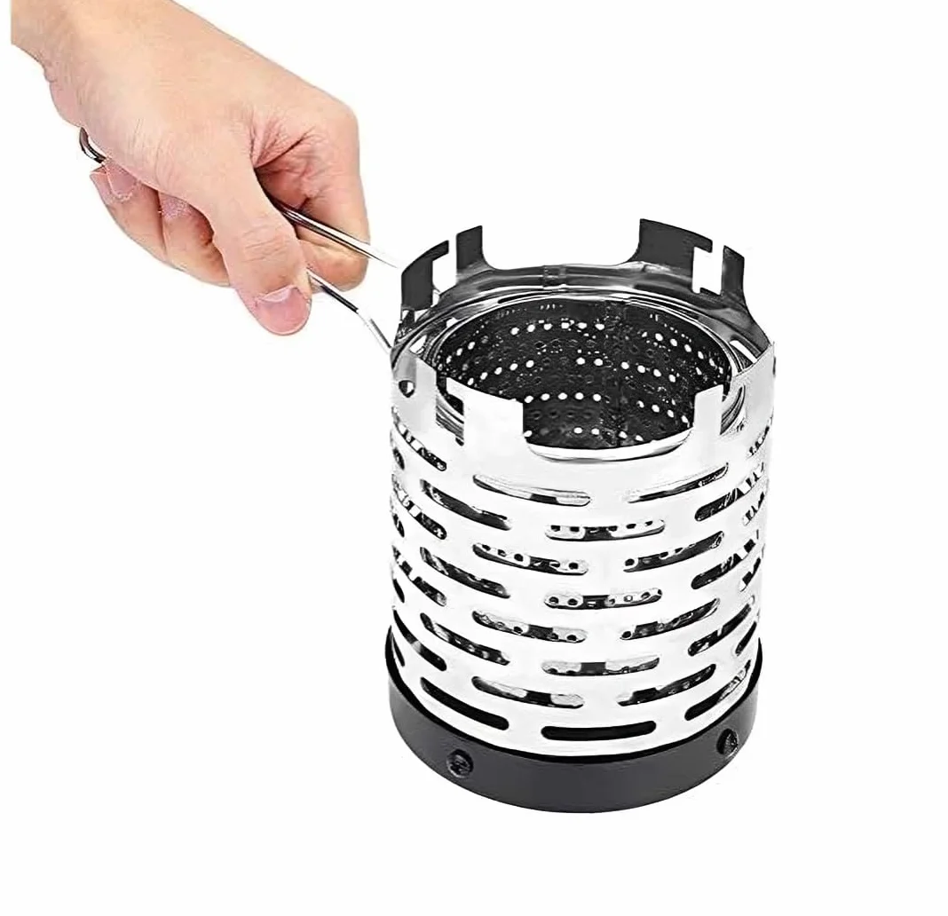 Kit de chauffage pour réchaud à gaz - Réchaud de camping en acier inoxydable - Couvercle de chauffage pour tente