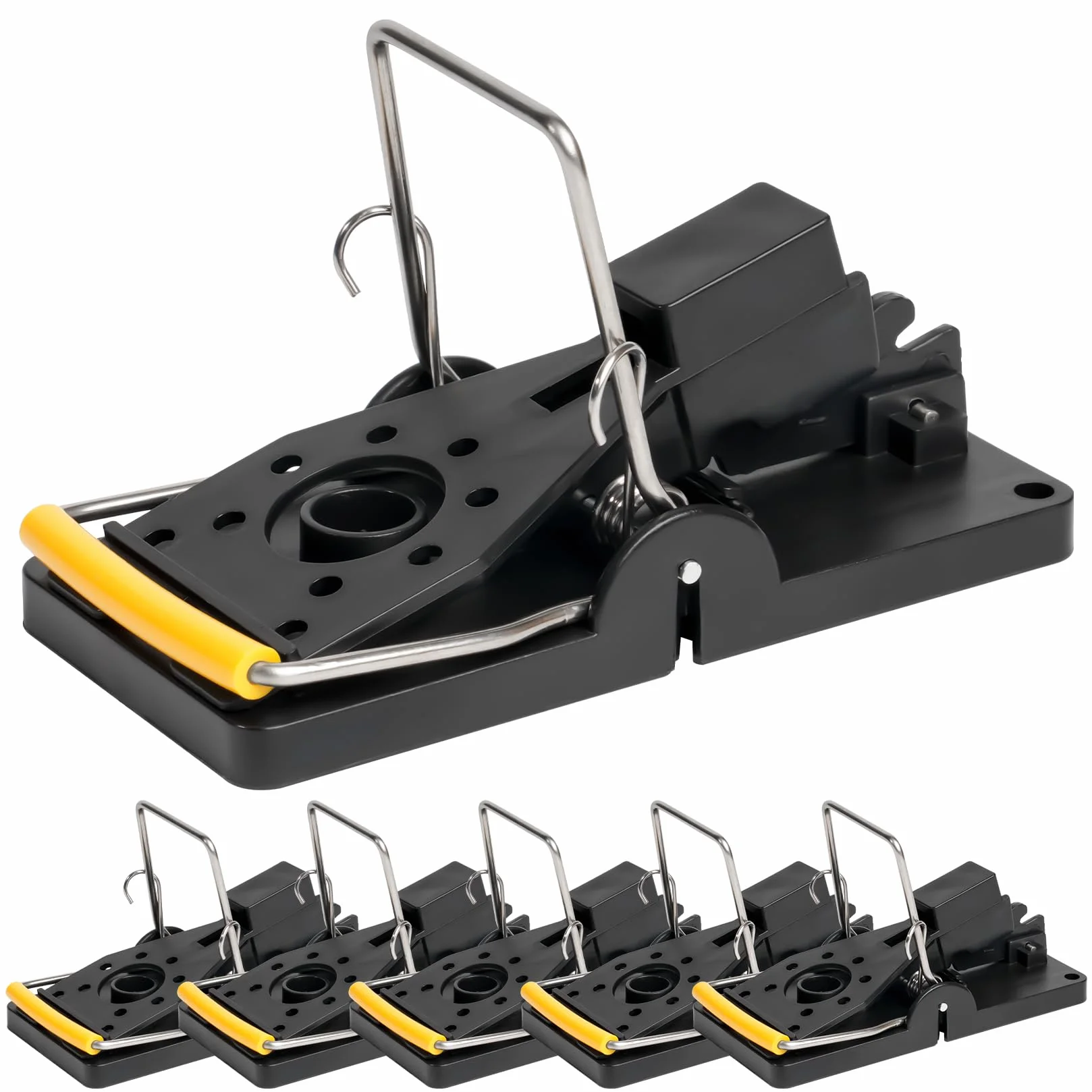 6 Pcs Tapetteà Rat, Tapetteà Souris Rats, Piège à Rats Professionnel, Attrape Souris, Piège à Souris Maison, Attrape Tapettea Réutilisable Sensible pour Cuisines, Jardins, Entrepôts, Caves