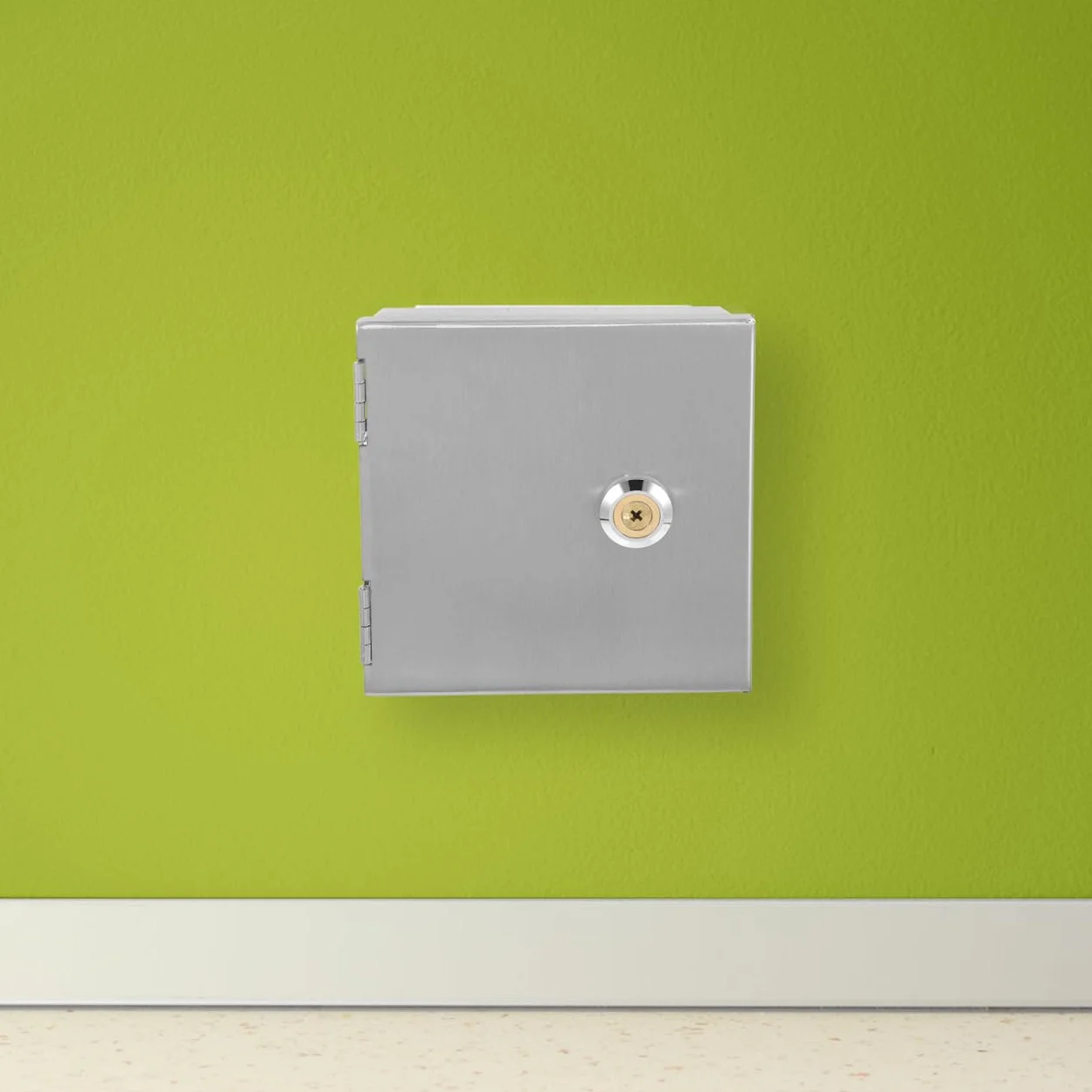 Boîte électrique étanche en acier inoxydable avec serrure pour prises extérieures