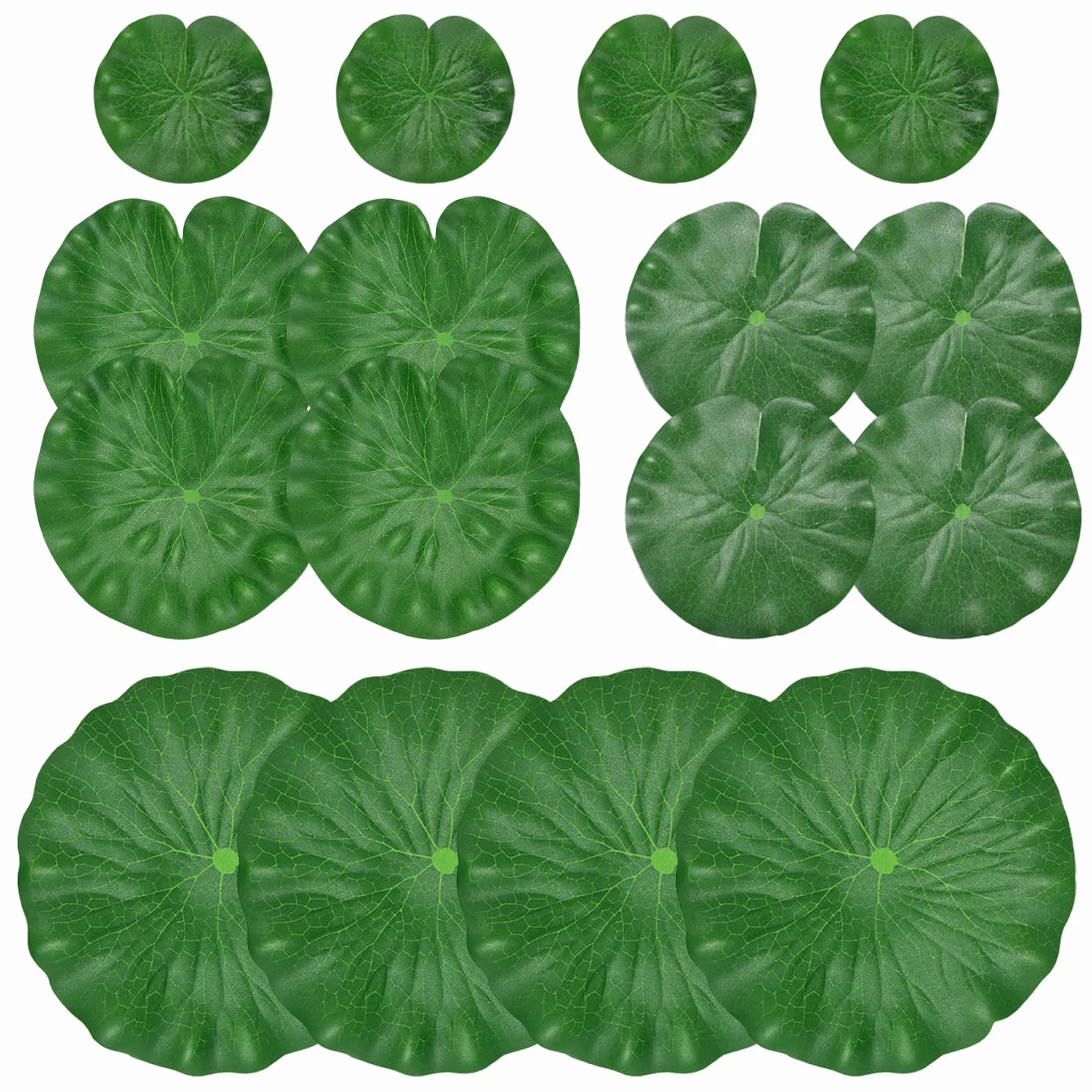 Feuilles de nénuphar artificielles,16 Pcs Feuilles De Lotus Flottantes Pour Étang, Feuilles De Nénuphar Flottantes,Feuilles De Lotus Réalistes Pour Jardin,Étangs,Piscine,Aquarium,Décoration De Paysage