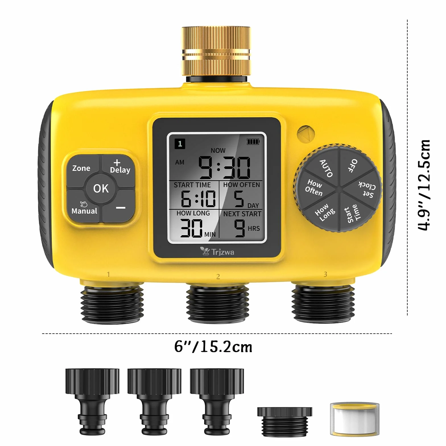 Programmateur Arrosage Automatique 3 Sorties IP55 Jardin